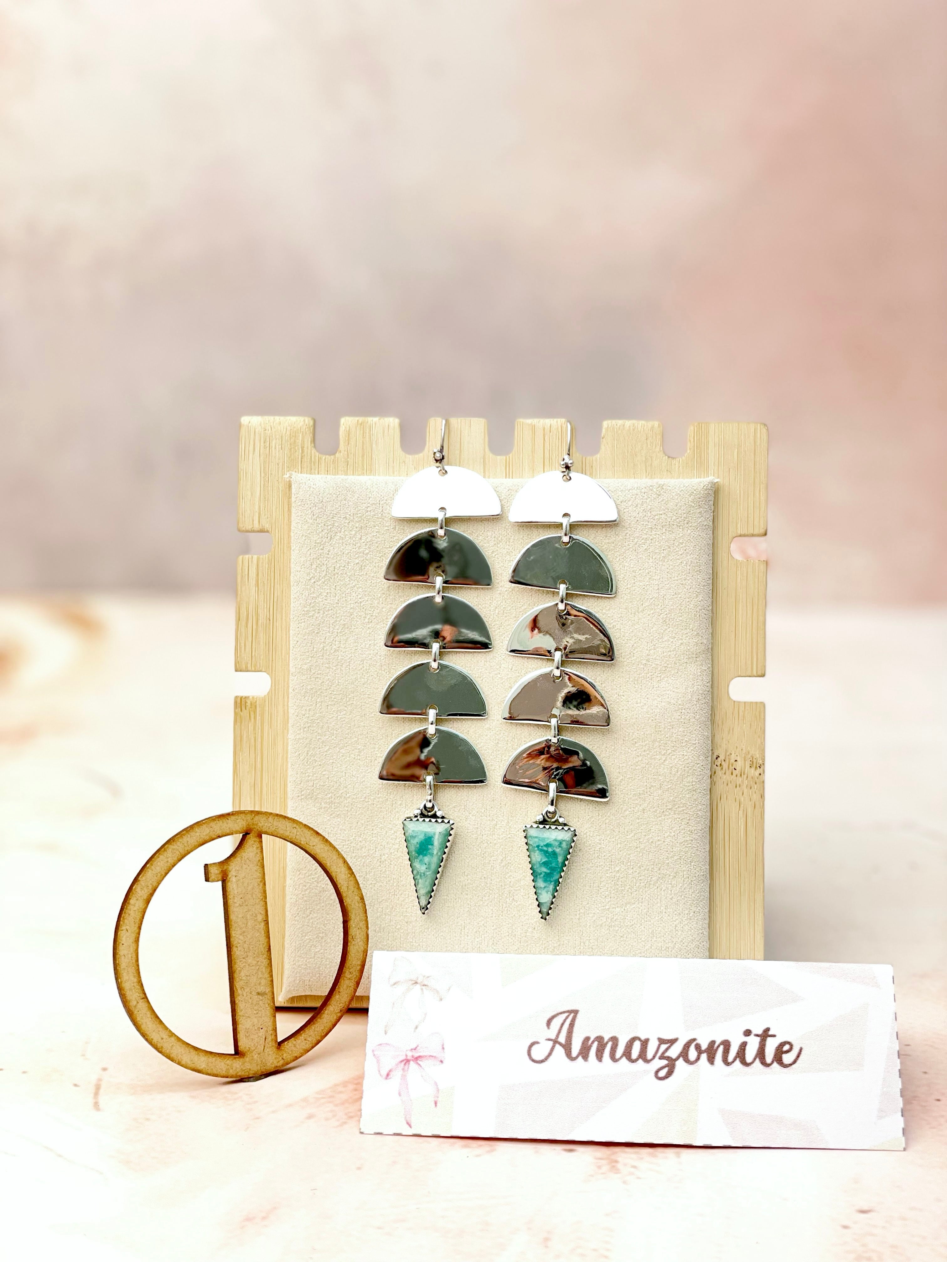 Paradise Valley Sterling Silver Stone Earrings-Earrings-Krush Kandy, Women's Online Fashion Boutique Located in Phoenix, Arizona (Scottsdale Area)