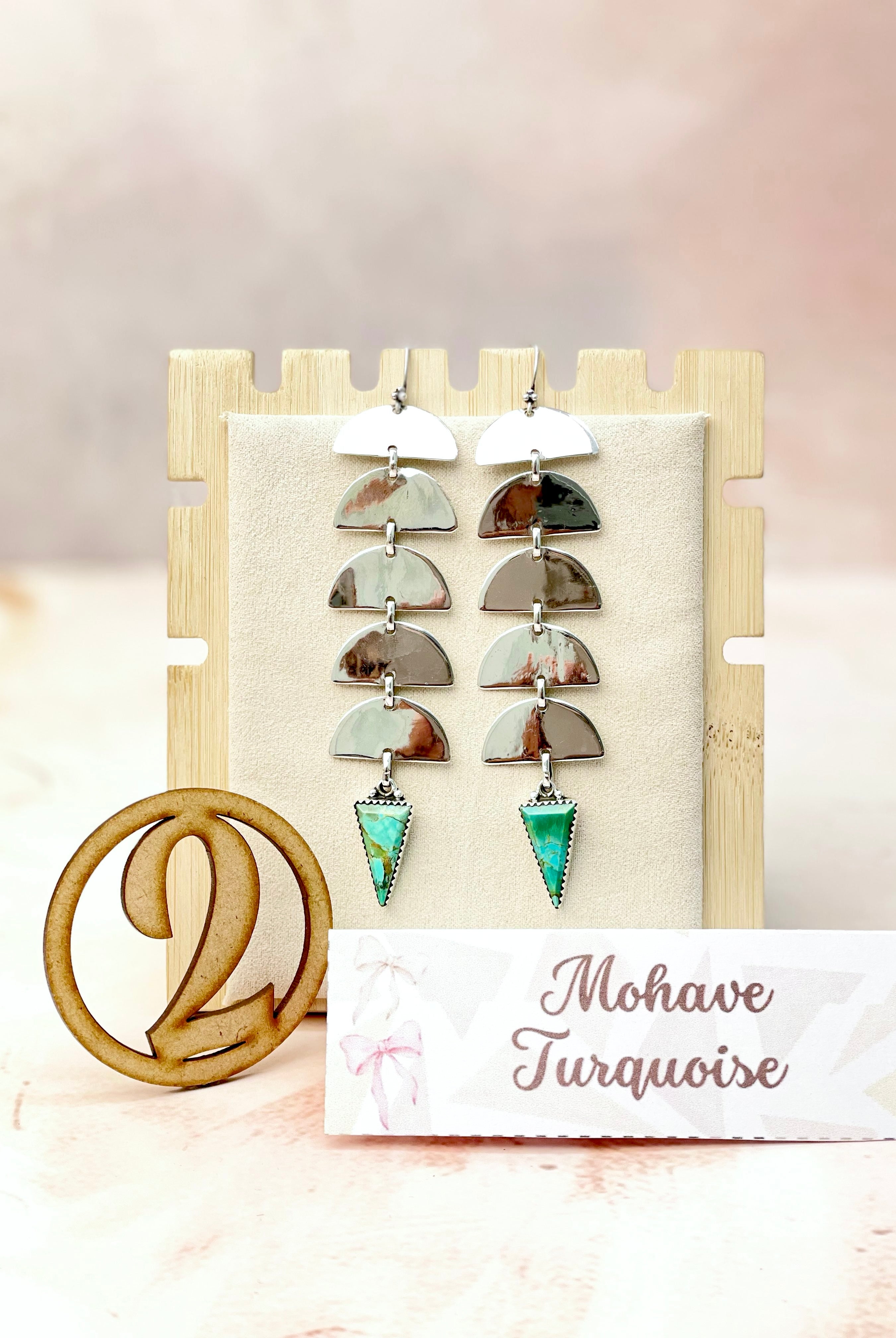 Paradise Valley Sterling Silver Stone Earrings-Earrings-Krush Kandy, Women's Online Fashion Boutique Located in Phoenix, Arizona (Scottsdale Area)