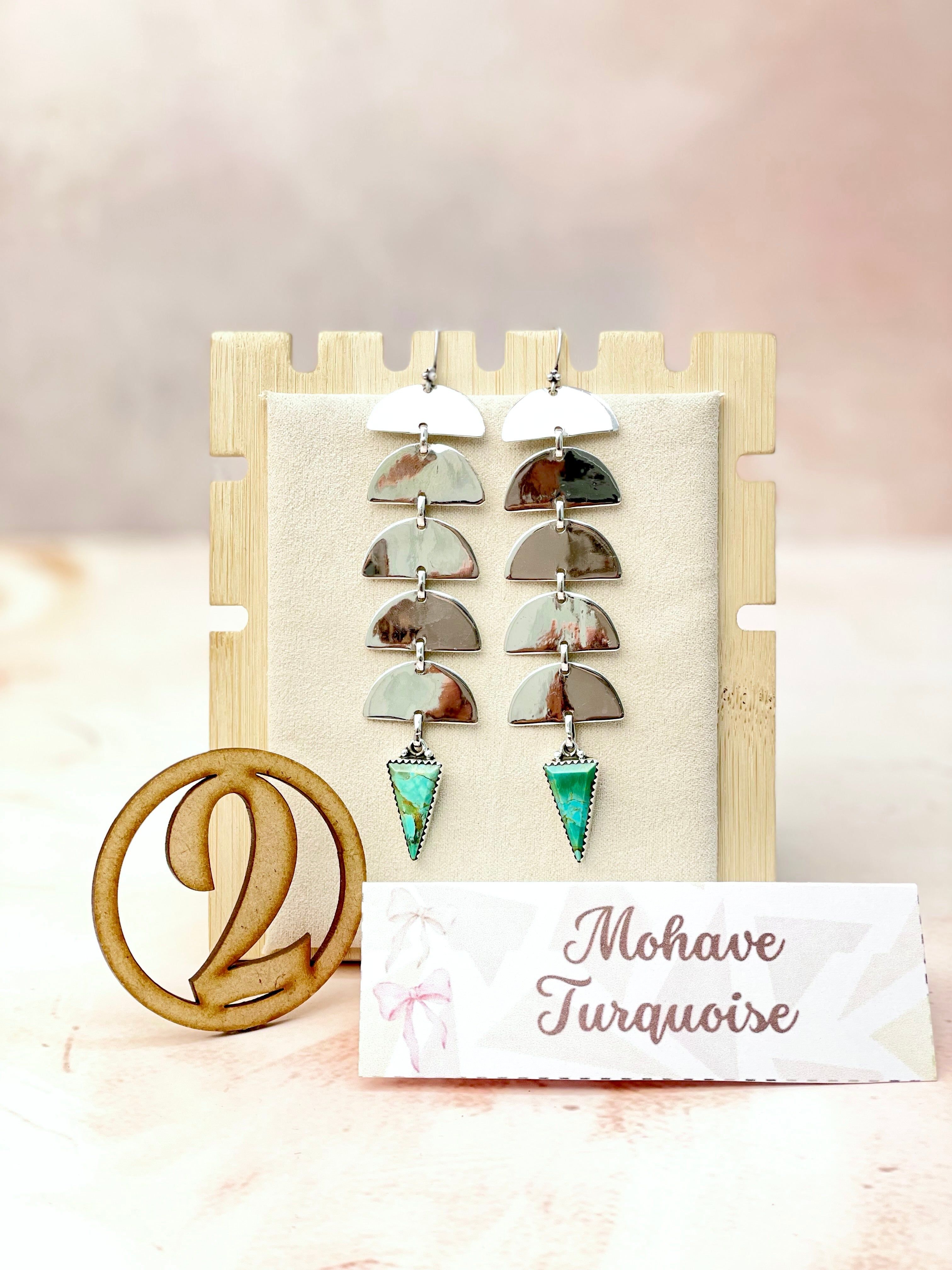 Paradise Valley Sterling Silver Stone Earrings-Earrings-Krush Kandy, Women's Online Fashion Boutique Located in Phoenix, Arizona (Scottsdale Area)