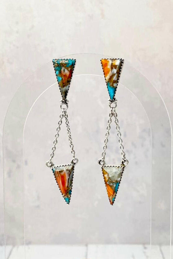 Always Connected Chain Stone Earrings-Earrings-Krush Kandy, Women's Online Fashion Boutique Located in Phoenix, Arizona (Scottsdale Area)