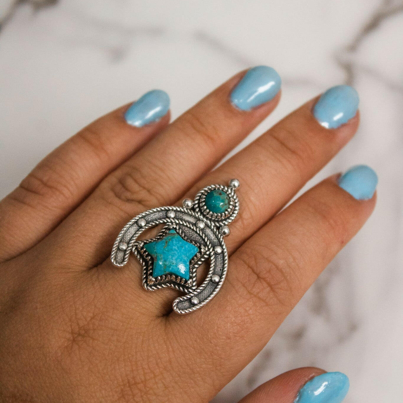 Lucky Star Horseshoe Ring-Cluster Rings-Krush Kandy, Women's Online Fashion Boutique Located in Phoenix, Arizona (Scottsdale Area)