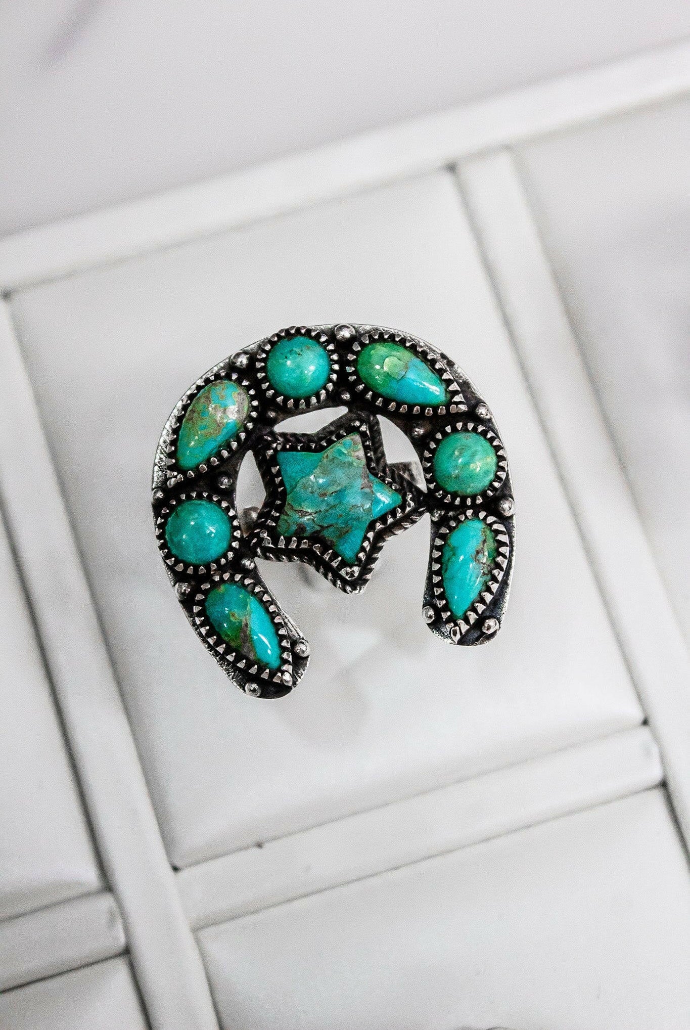 Horseshoe & Star Stone Cluster Ring-Cluster Rings-Krush Kandy, Women's Online Fashion Boutique Located in Phoenix, Arizona (Scottsdale Area)