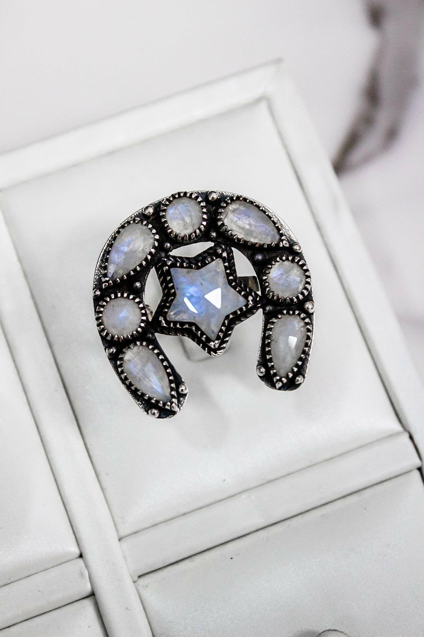 Horseshoe & Star Stone Cluster Ring-Cluster Rings-Krush Kandy, Women's Online Fashion Boutique Located in Phoenix, Arizona (Scottsdale Area)