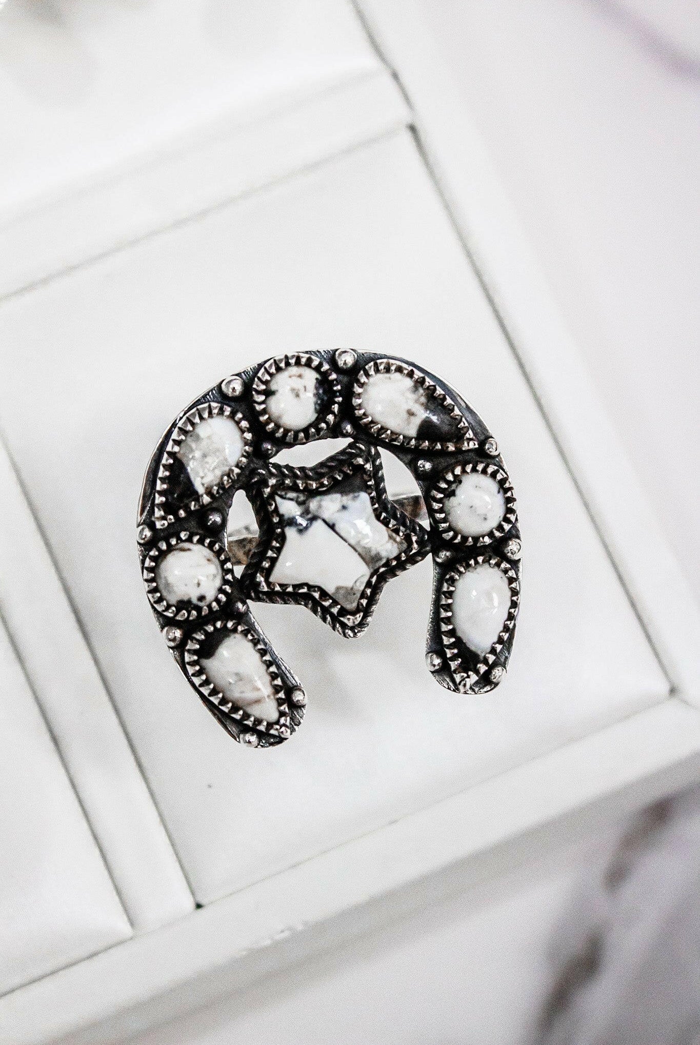 Horseshoe & Star Stone Cluster Ring-Cluster Rings-Krush Kandy, Women's Online Fashion Boutique Located in Phoenix, Arizona (Scottsdale Area)
