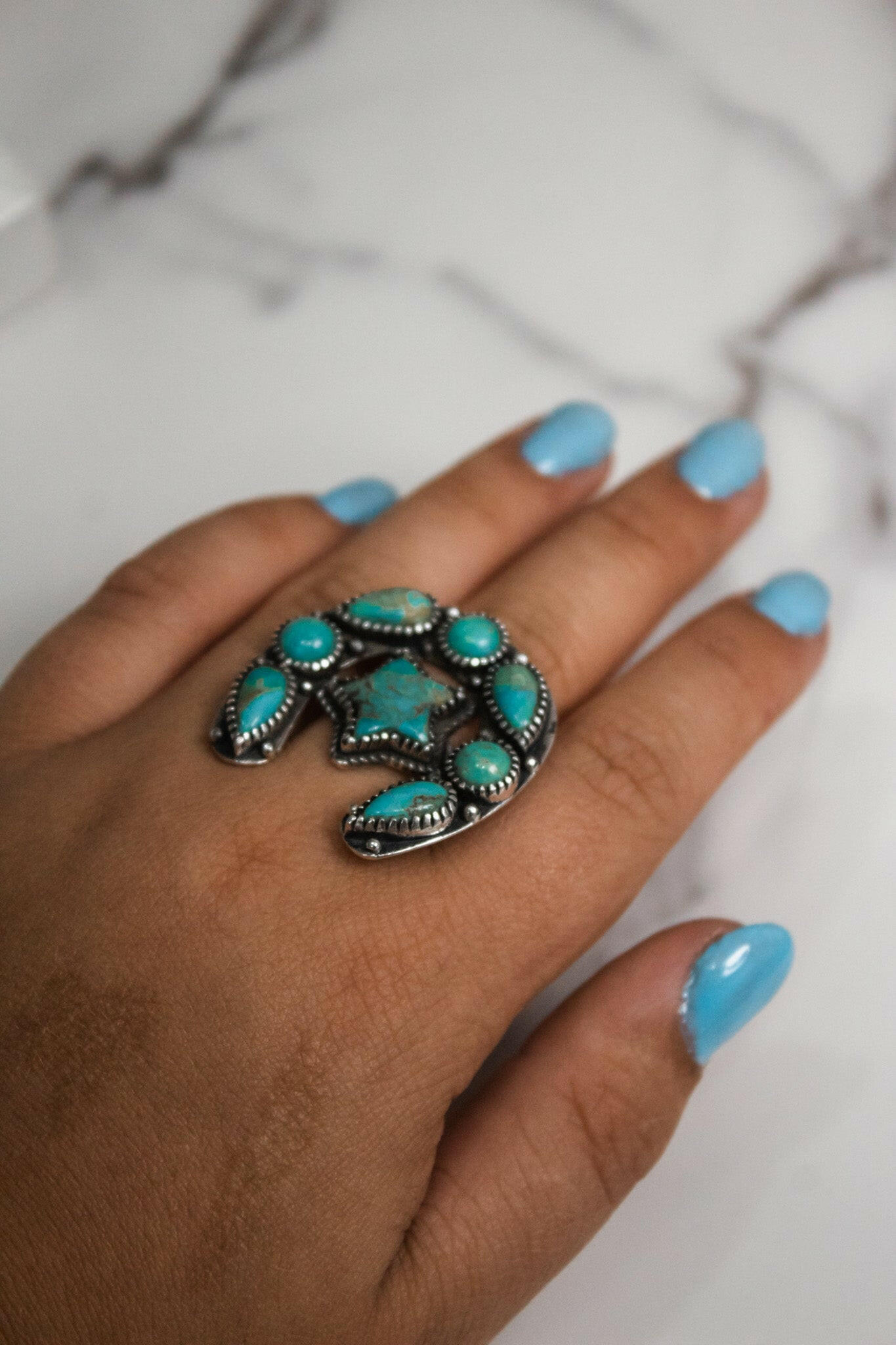 Horseshoe & Star Stone Cluster Ring-Cluster Rings-Krush Kandy, Women's Online Fashion Boutique Located in Phoenix, Arizona (Scottsdale Area)