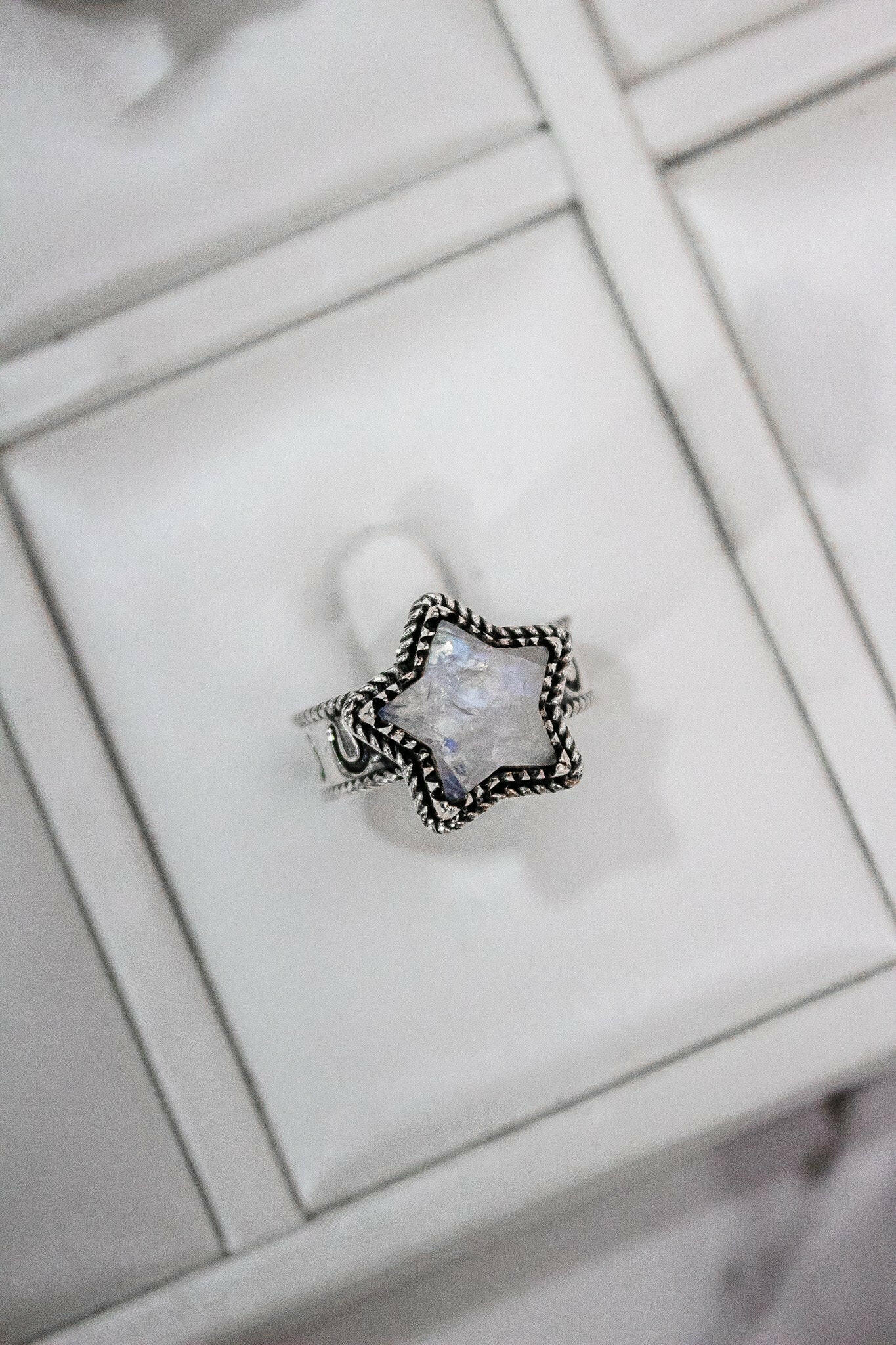 Starry Stamped Sterling Ring-Cluster Rings-Krush Kandy, Women's Online Fashion Boutique Located in Phoenix, Arizona (Scottsdale Area)