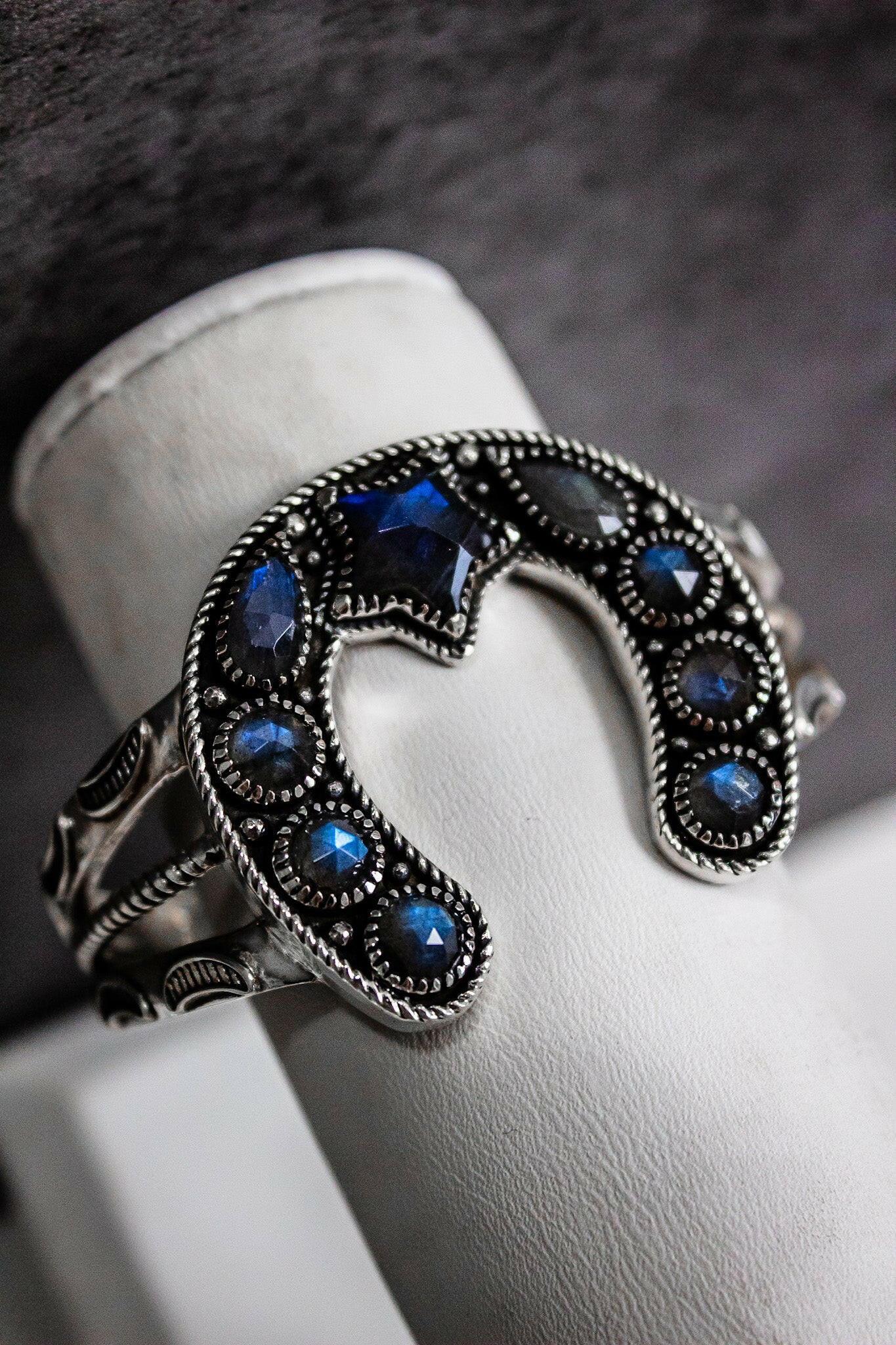 Starry Night Horseshoe Stone Cuff-Chain Bracelets-Krush Kandy, Women's Online Fashion Boutique Located in Phoenix, Arizona (Scottsdale Area)