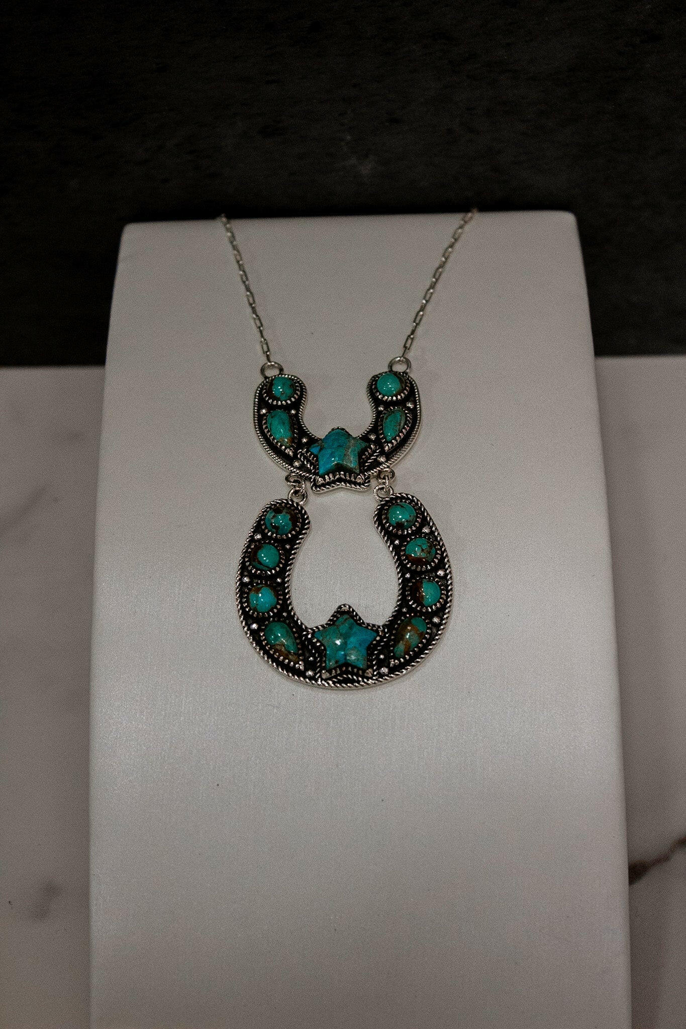 Double The Luck Horseshoe Necklace-Chain Necklaces-Krush Kandy, Women's Online Fashion Boutique Located in Phoenix, Arizona (Scottsdale Area)