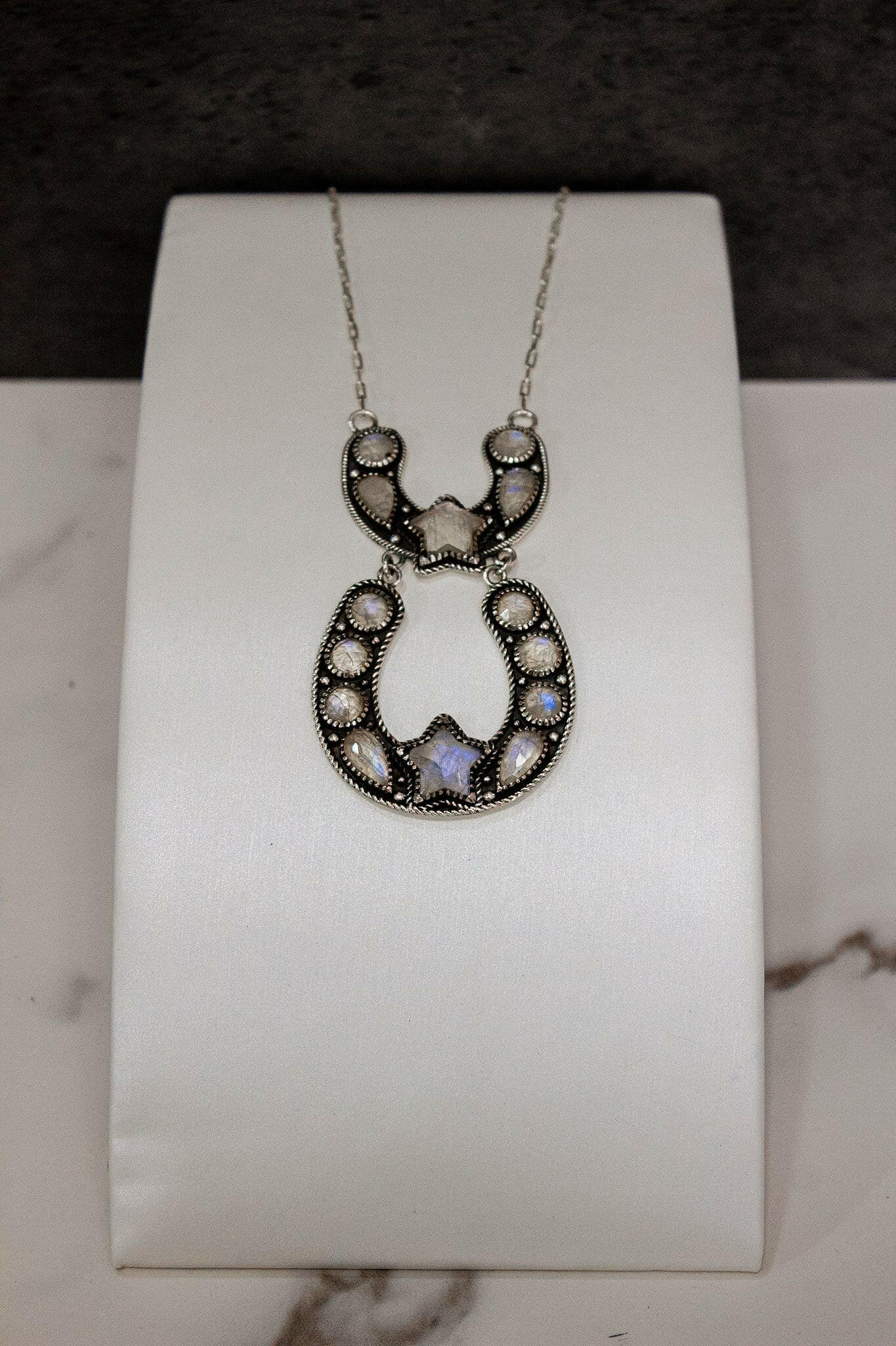 Double The Luck Horseshoe Necklace-Chain Necklaces-Krush Kandy, Women's Online Fashion Boutique Located in Phoenix, Arizona (Scottsdale Area)