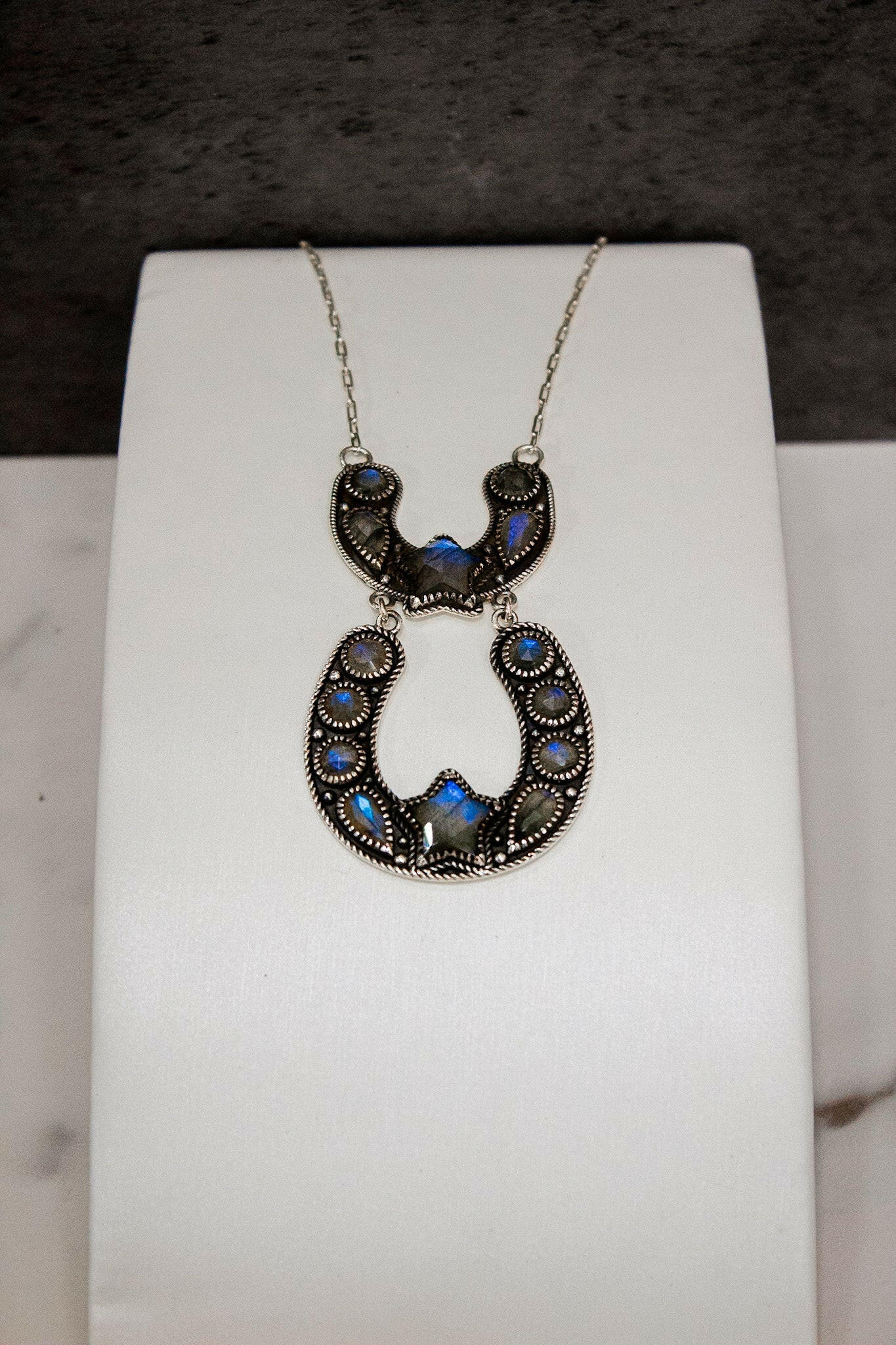 Double The Luck Horseshoe Necklace-Chain Necklaces-Krush Kandy, Women's Online Fashion Boutique Located in Phoenix, Arizona (Scottsdale Area)