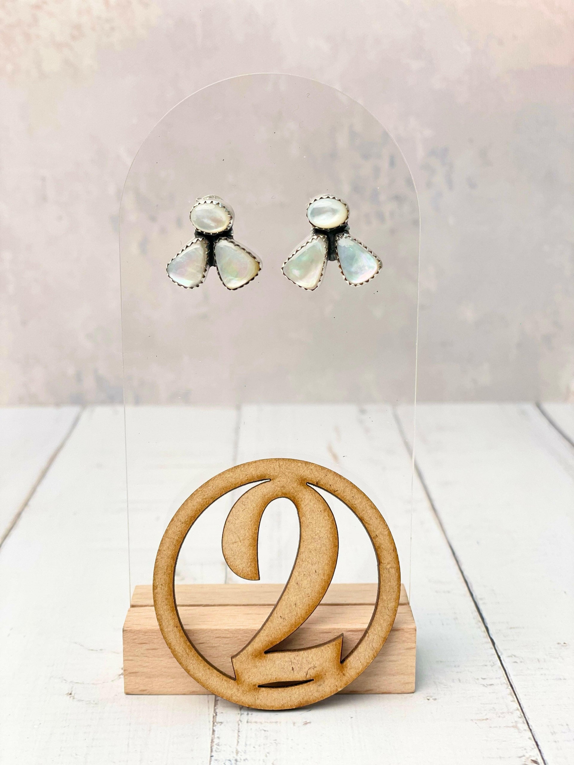 Multi White Shell Stud Earrings-Earrings-Krush Kandy, Women's Online Fashion Boutique Located in Phoenix, Arizona (Scottsdale Area)