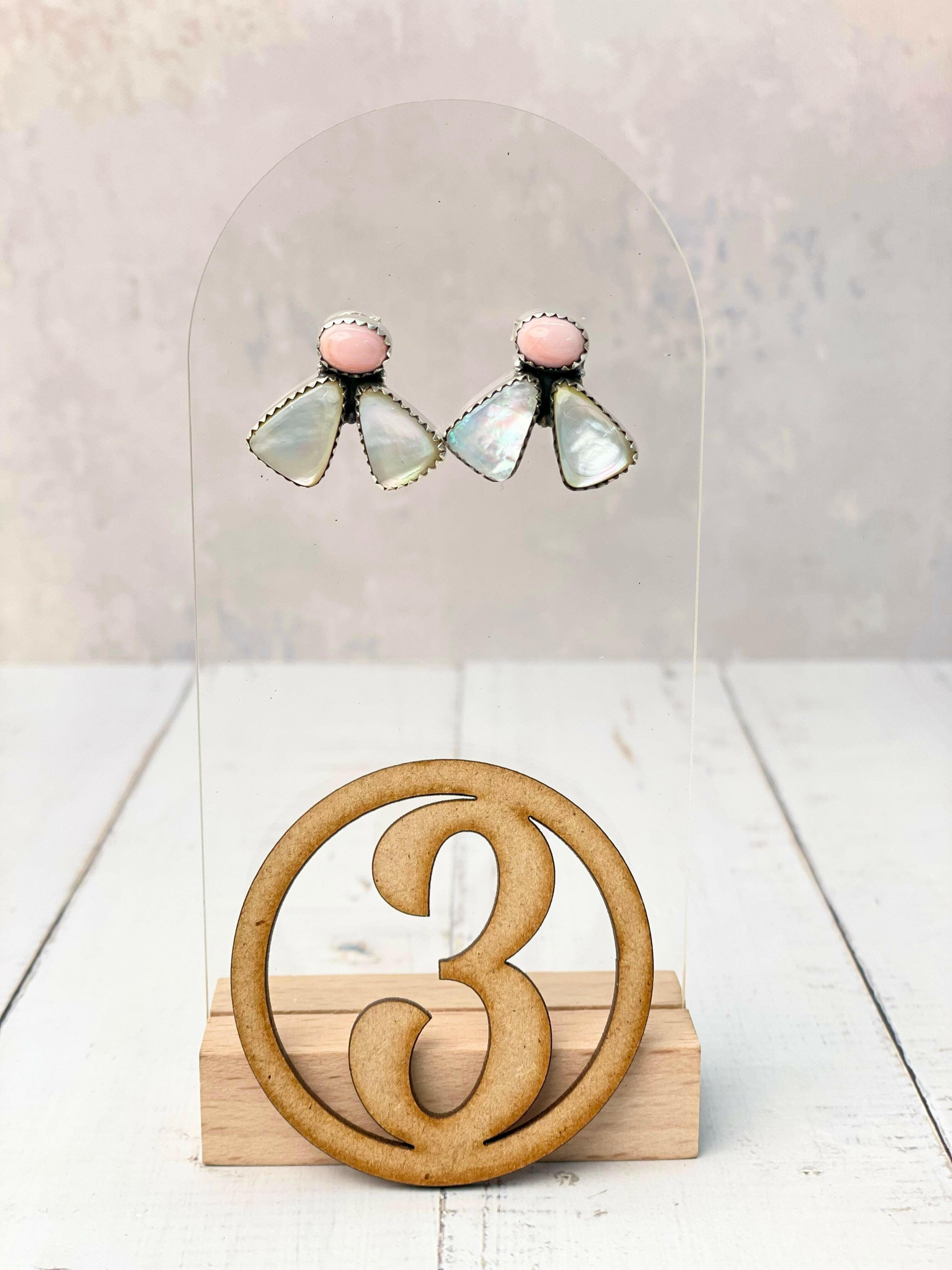 Multi White Shell Stud Earrings-Earrings-Krush Kandy, Women's Online Fashion Boutique Located in Phoenix, Arizona (Scottsdale Area)