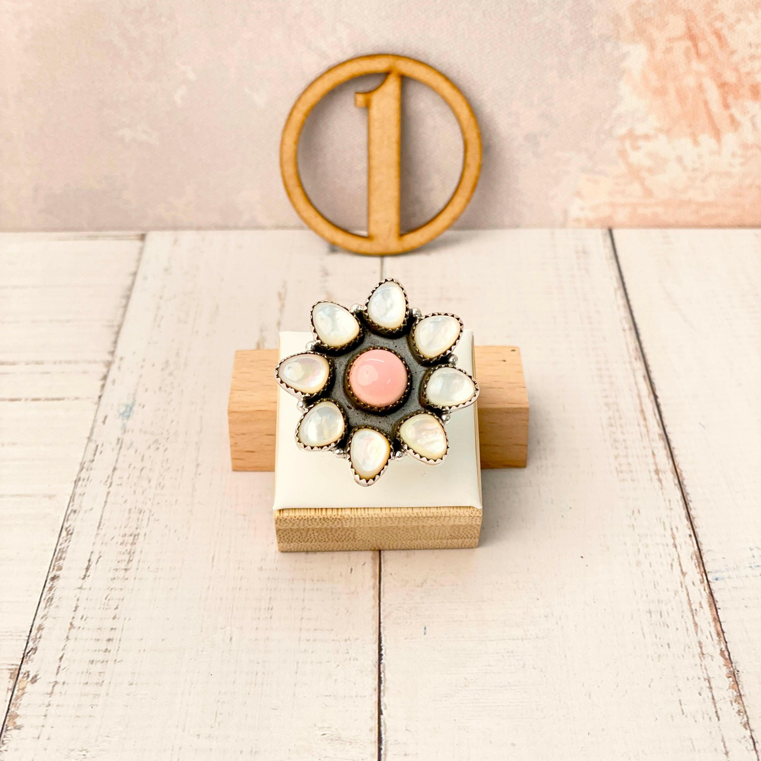 Multi White Shell Cluster Rings-Rings-Krush Kandy, Women's Online Fashion Boutique Located in Phoenix, Arizona (Scottsdale Area)