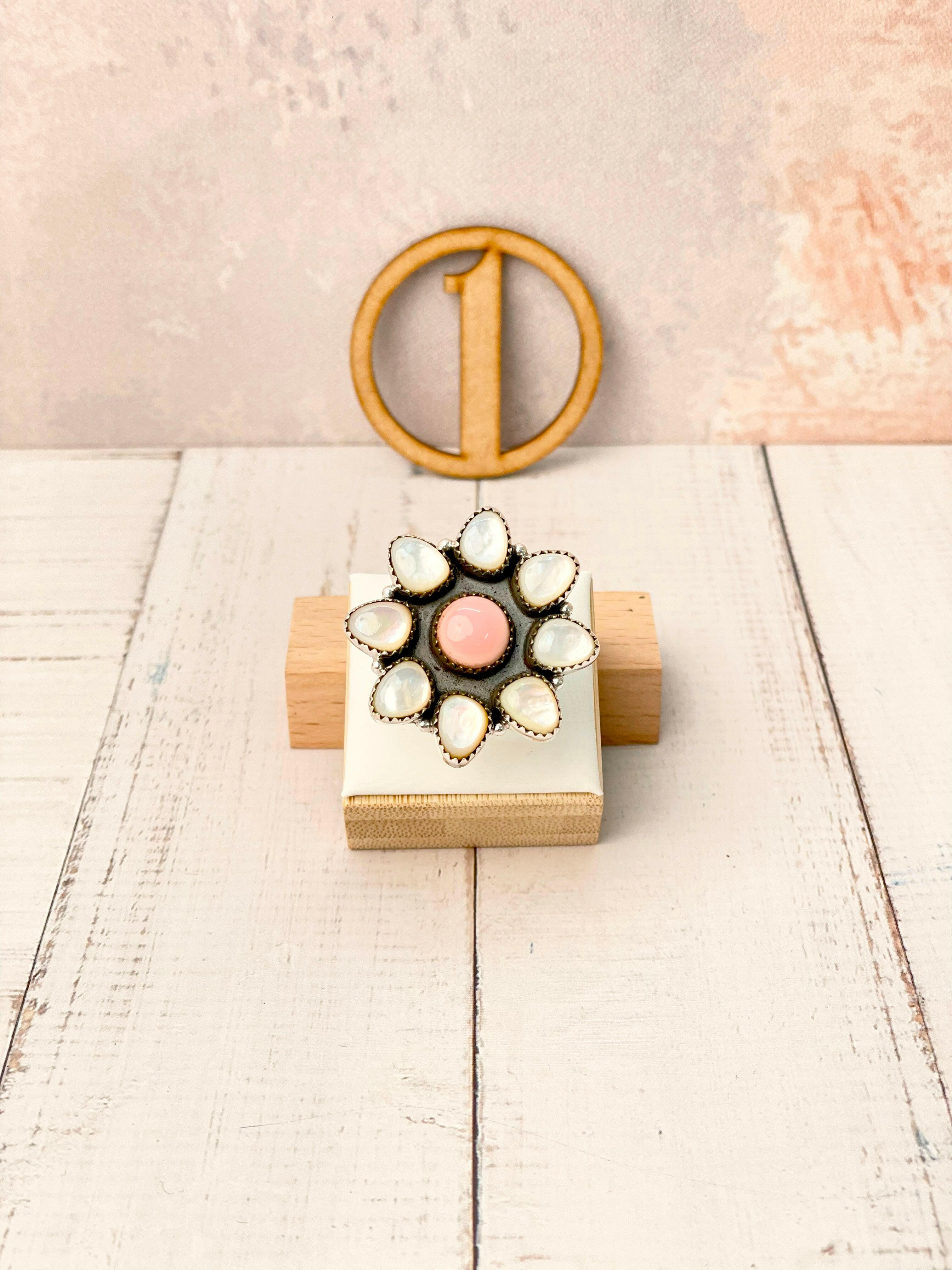 Multi White Shell Cluster Rings-Rings-Krush Kandy, Women's Online Fashion Boutique Located in Phoenix, Arizona (Scottsdale Area)