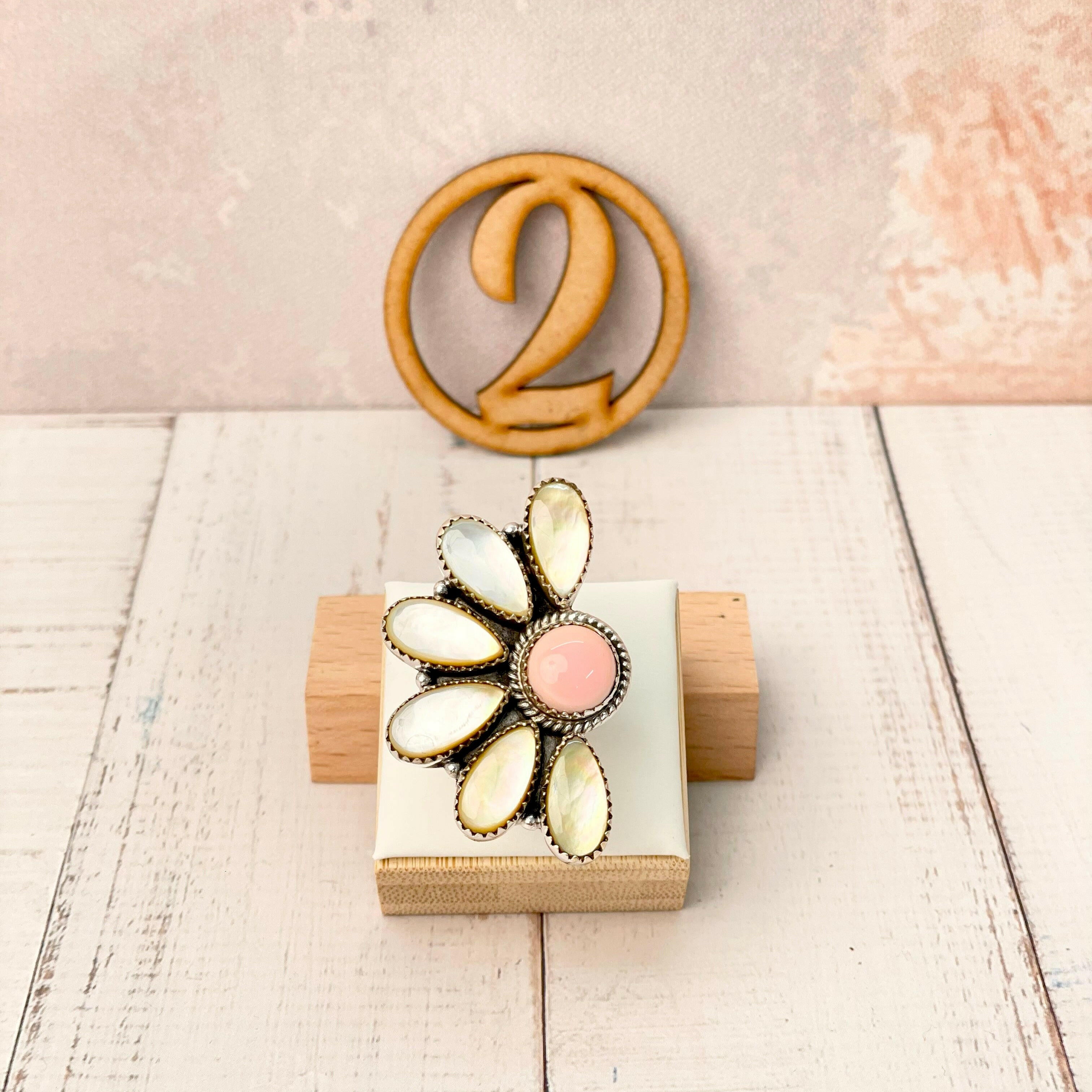 Multi White Shell Cluster Rings-Rings-Krush Kandy, Women's Online Fashion Boutique Located in Phoenix, Arizona (Scottsdale Area)