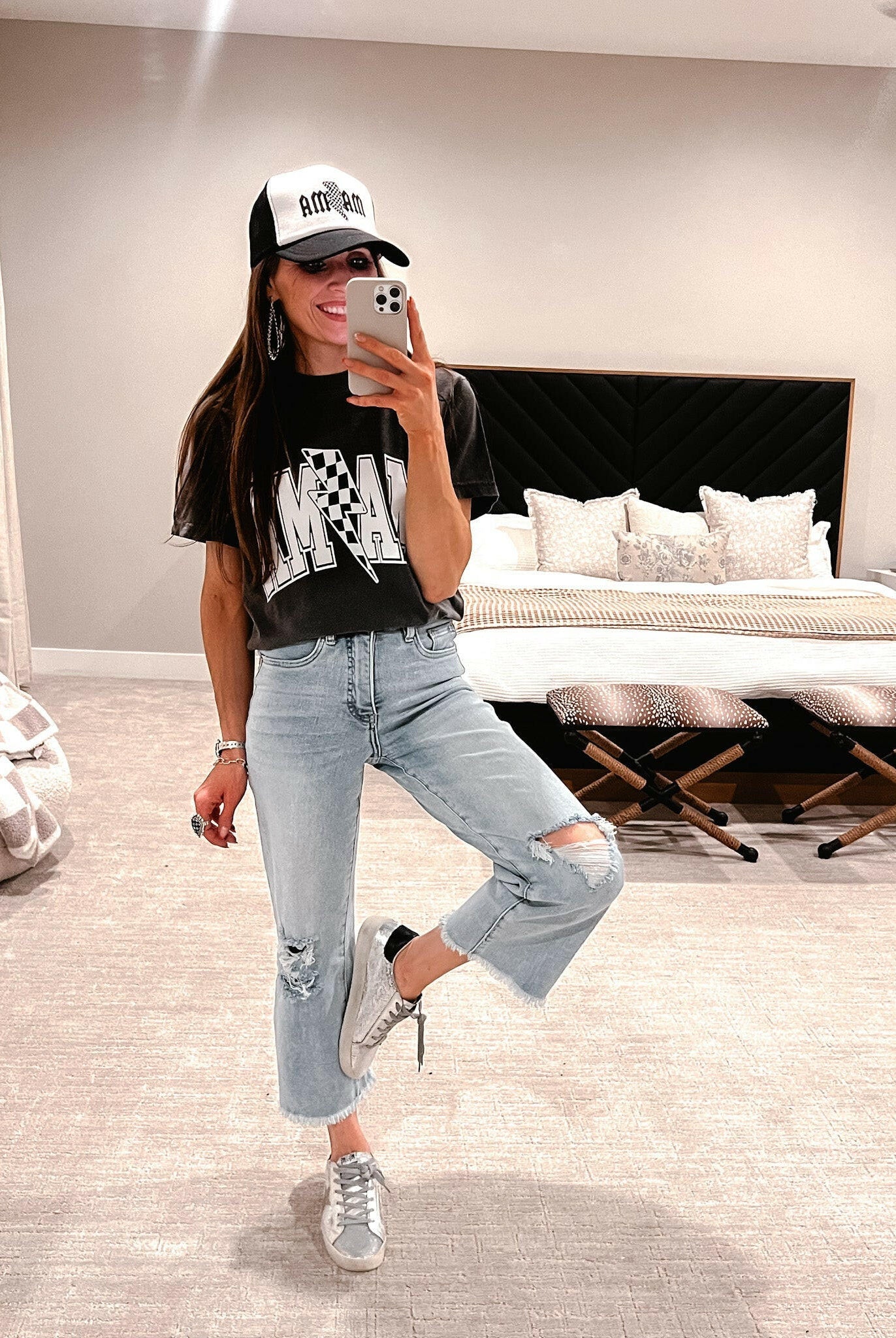RfM Full Size Tummy Control High Waist Raw Hem Distressed Jeans-Krush Kandy, Women's Online Fashion Boutique Located in Phoenix, Arizona (Scottsdale Area)