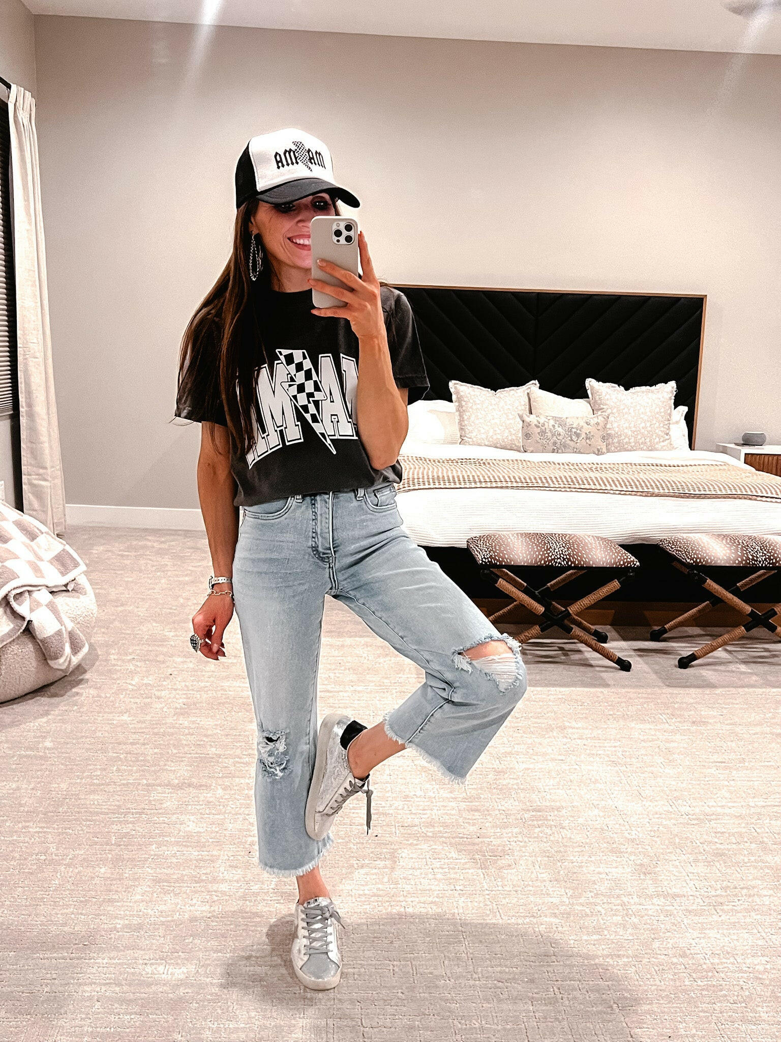 RfM Full Size Tummy Control High Waist Raw Hem Distressed Jeans-Krush Kandy, Women's Online Fashion Boutique Located in Phoenix, Arizona (Scottsdale Area)