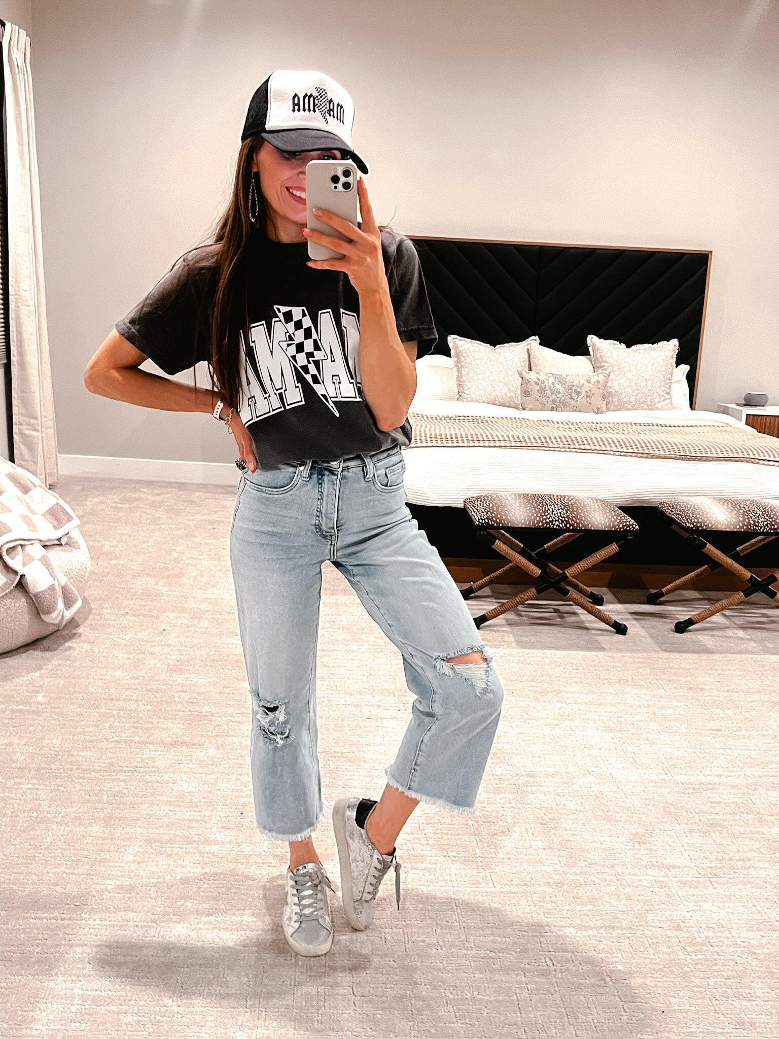 RfM Full Size Tummy Control High Waist Raw Hem Distressed Jeans-Krush Kandy, Women's Online Fashion Boutique Located in Phoenix, Arizona (Scottsdale Area)