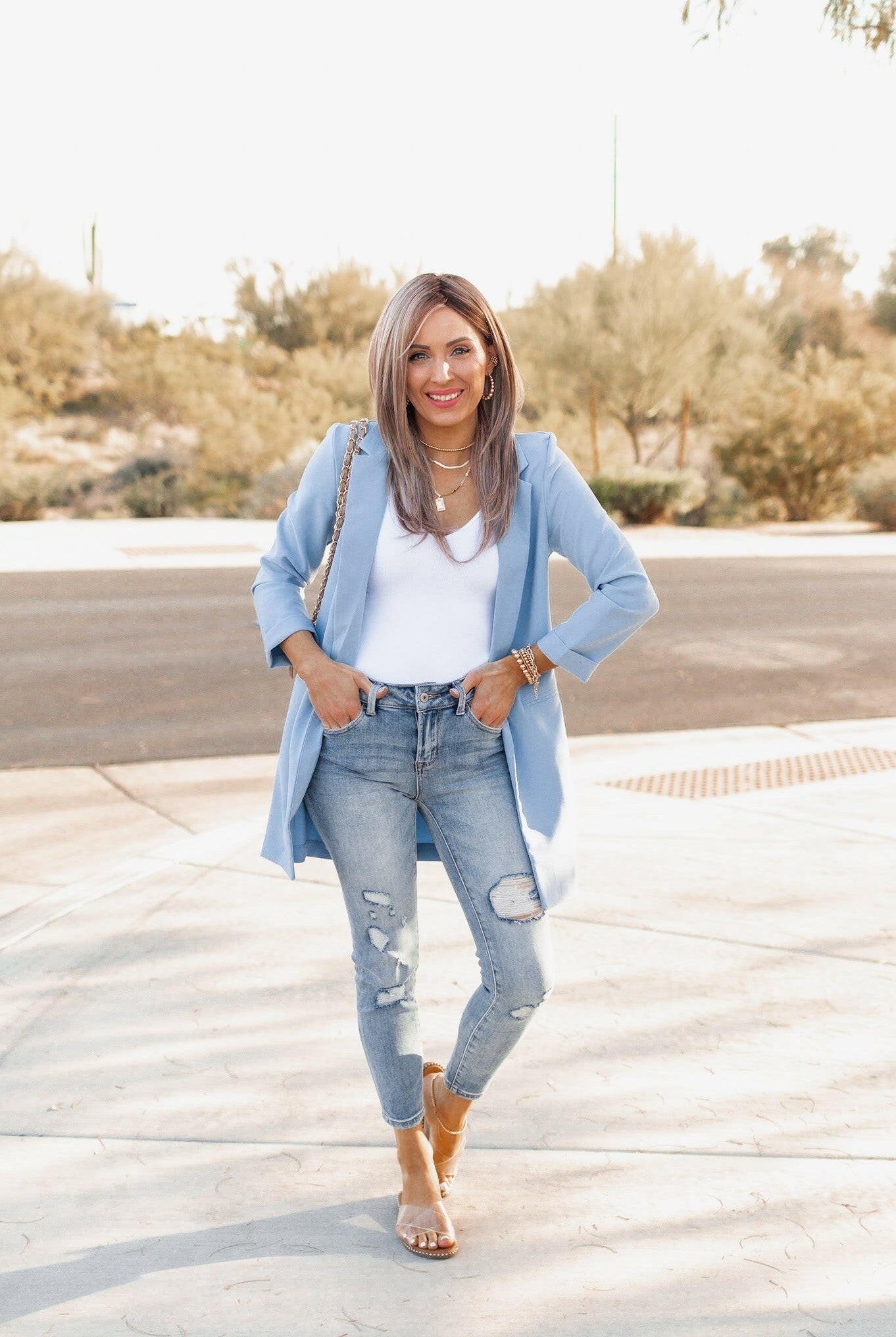 Zoom Meeting Lined Long Blazer Jacket-Blazers-Krush Kandy, Women's Online Fashion Boutique Located in Phoenix, Arizona (Scottsdale Area)