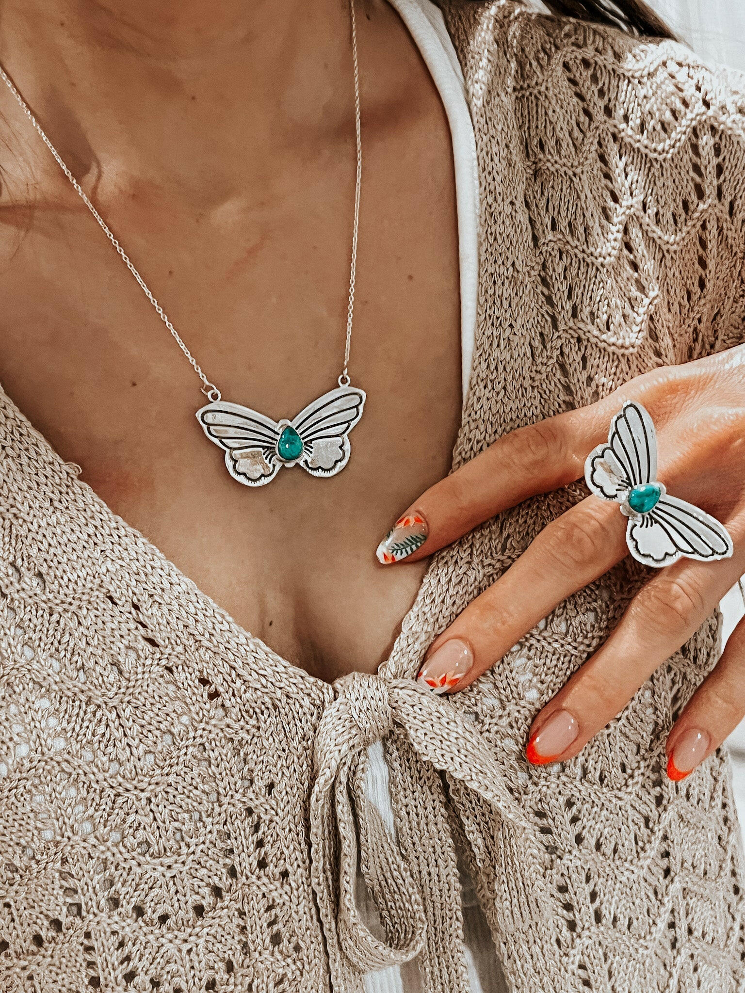 Single Stone Butterfly Ring-Statement Rings-Krush Kandy, Women's Online Fashion Boutique Located in Phoenix, Arizona (Scottsdale Area)