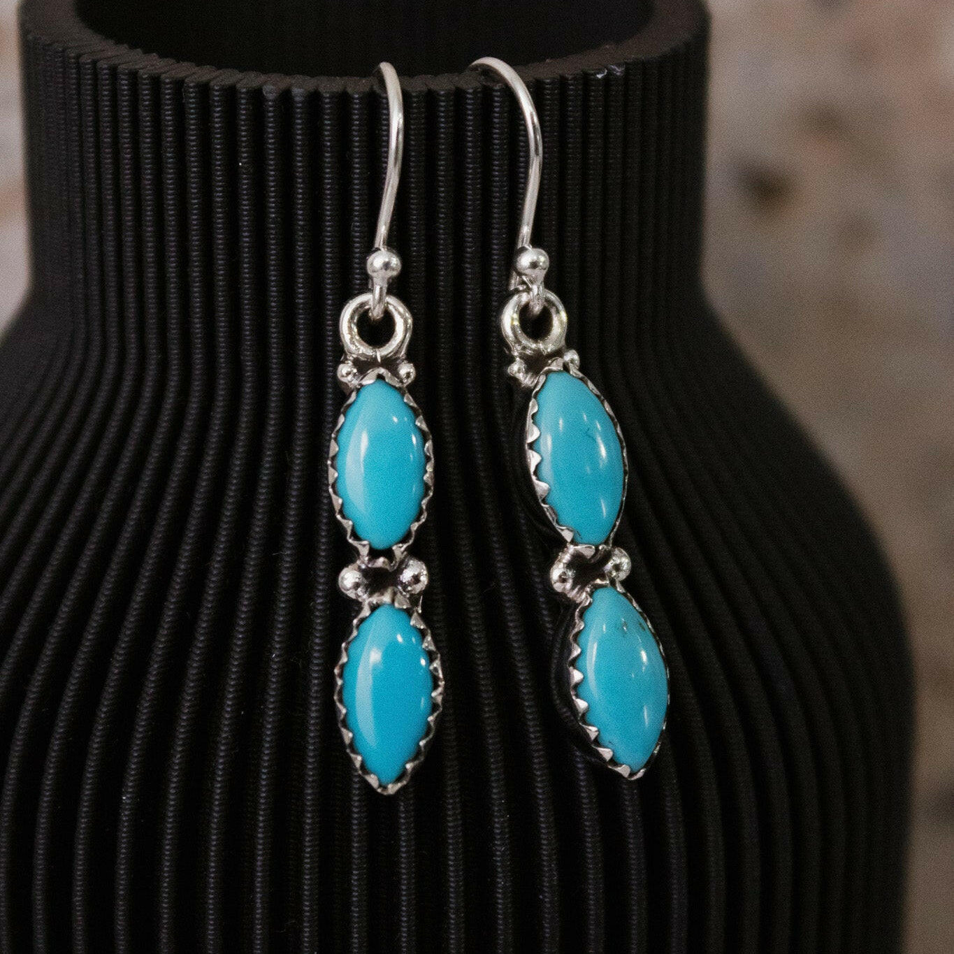 Aria Two Stone Droplet Earrings-Stud Earrings-Krush Kandy, Women's Online Fashion Boutique Located in Phoenix, Arizona (Scottsdale Area)