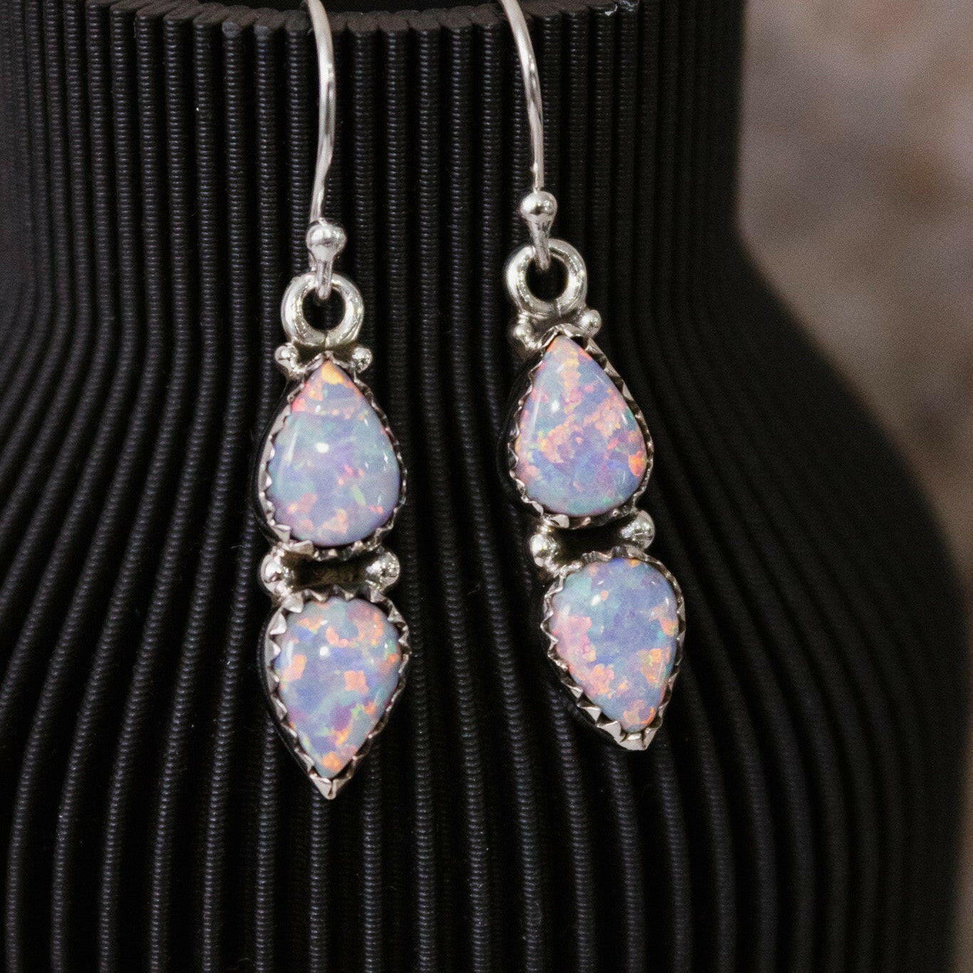 Aria Two Stone Droplet Earrings-Stud Earrings-Krush Kandy, Women's Online Fashion Boutique Located in Phoenix, Arizona (Scottsdale Area)