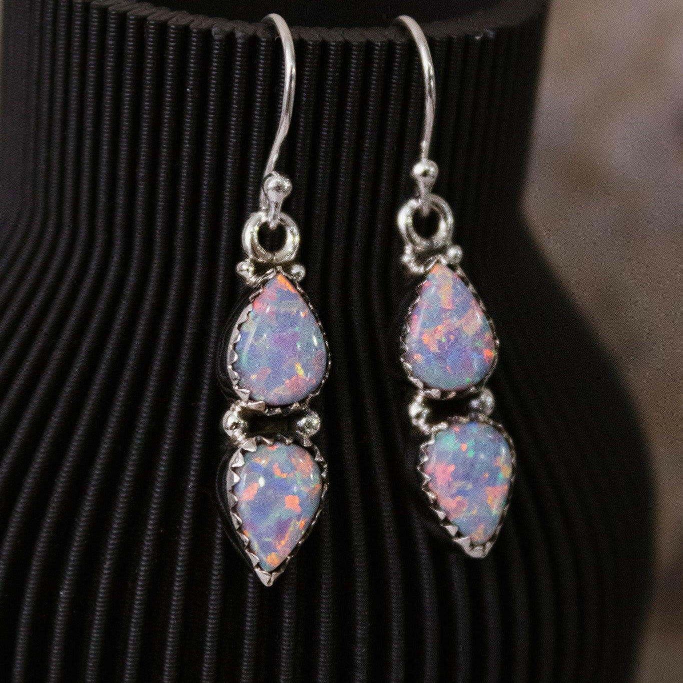 Aria Two Stone Droplet Earrings-Stud Earrings-Krush Kandy, Women's Online Fashion Boutique Located in Phoenix, Arizona (Scottsdale Area)