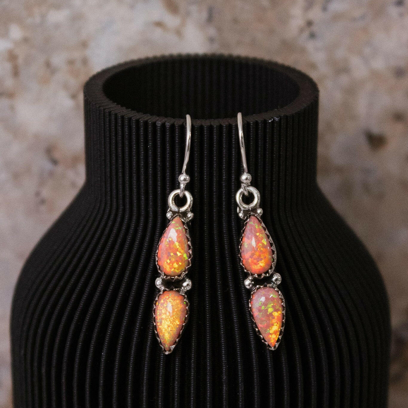 Aria Two Stone Droplet Earrings-Stud Earrings-Krush Kandy, Women's Online Fashion Boutique Located in Phoenix, Arizona (Scottsdale Area)