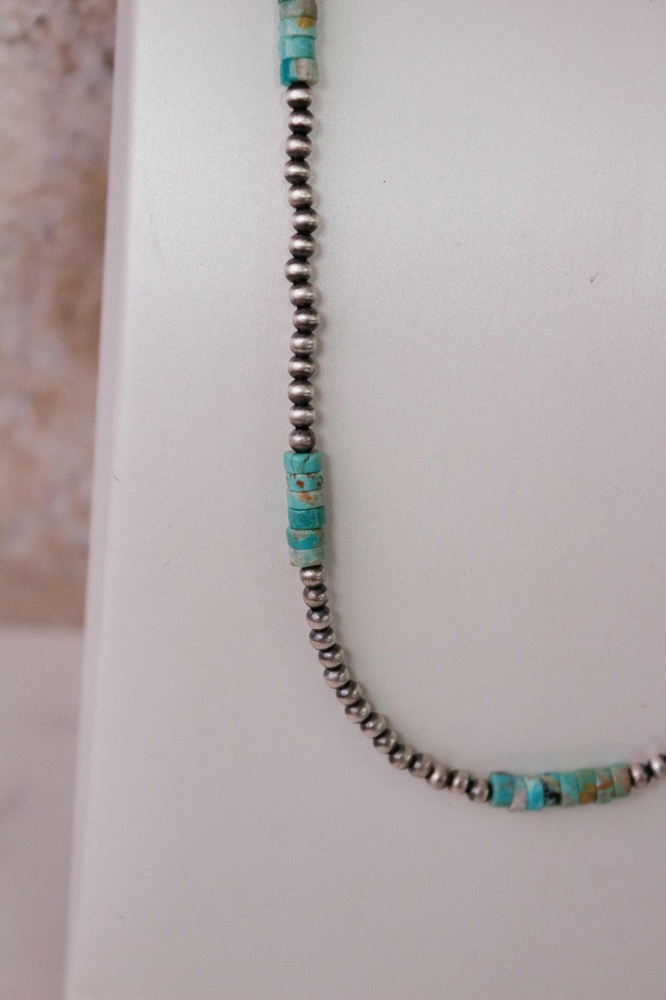 MADE TO ORDER. Turquoise Slab Cluster & Desert Pearl Necklace-Chain Necklaces-Krush Kandy, Women's Online Fashion Boutique Located in Phoenix, Arizona (Scottsdale Area)