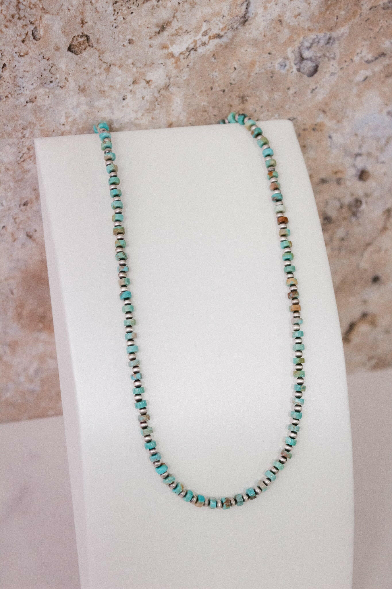 MADE TO ORDER. Turquoise Slab Cluster & Desert Pearl Necklace-Chain Necklaces-Krush Kandy, Women's Online Fashion Boutique Located in Phoenix, Arizona (Scottsdale Area)