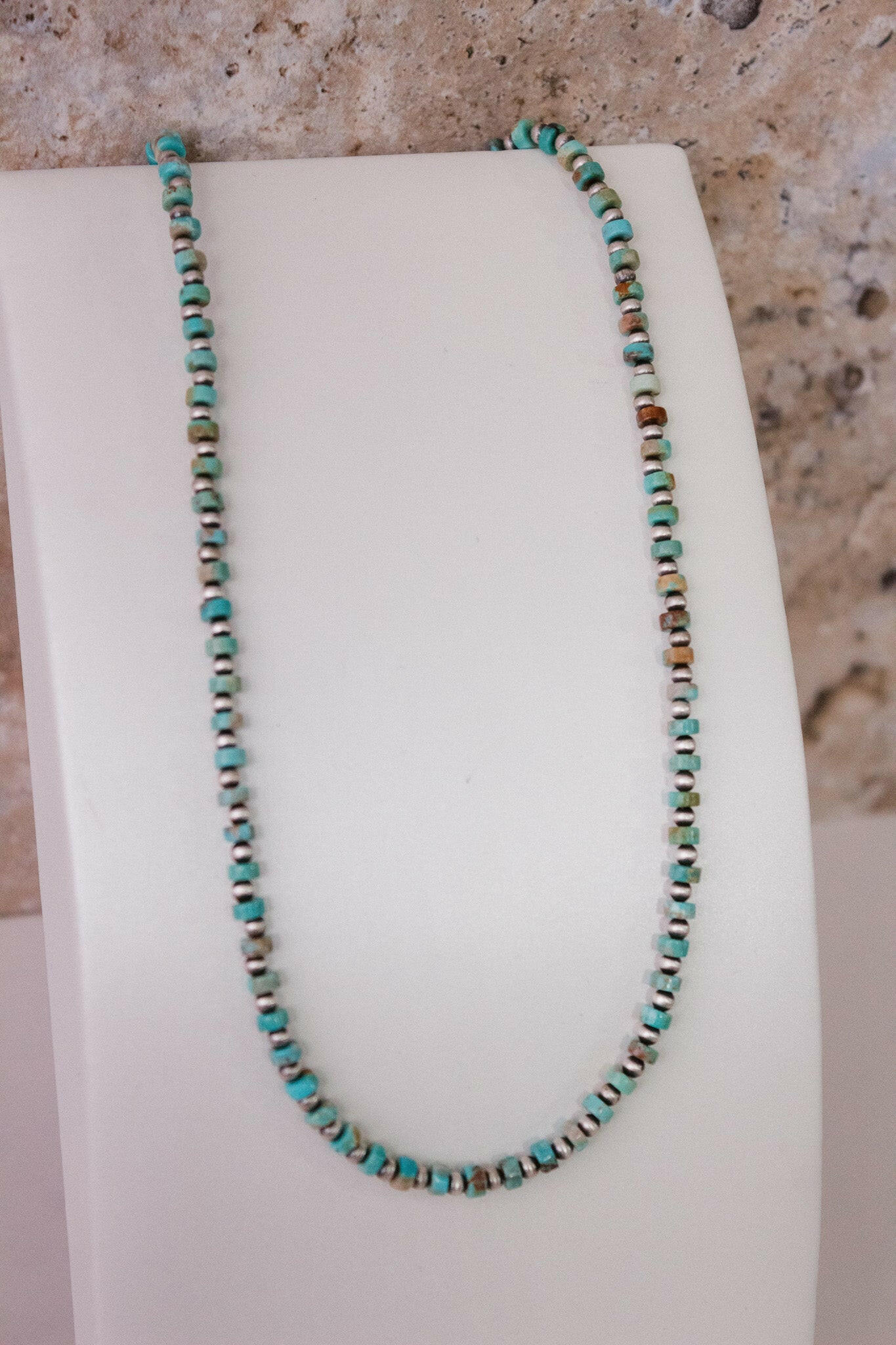 MADE TO ORDER. Turquoise Slab Cluster & Desert Pearl Necklace-Chain Necklaces-Krush Kandy, Women's Online Fashion Boutique Located in Phoenix, Arizona (Scottsdale Area)