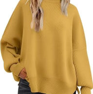 Luxe Viscose Cozy Comfort Side Slit Sweater-Sweaters-Krush Kandy, Women's Online Fashion Boutique Located in Phoenix, Arizona (Scottsdale Area)