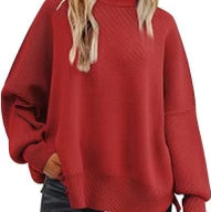 Luxe Viscose Cozy Comfort Side Slit Sweater-Sweaters-Krush Kandy, Women's Online Fashion Boutique Located in Phoenix, Arizona (Scottsdale Area)