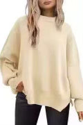 Luxe Viscose Cozy Comfort Side Slit Sweater-Sweaters-Krush Kandy, Women's Online Fashion Boutique Located in Phoenix, Arizona (Scottsdale Area)