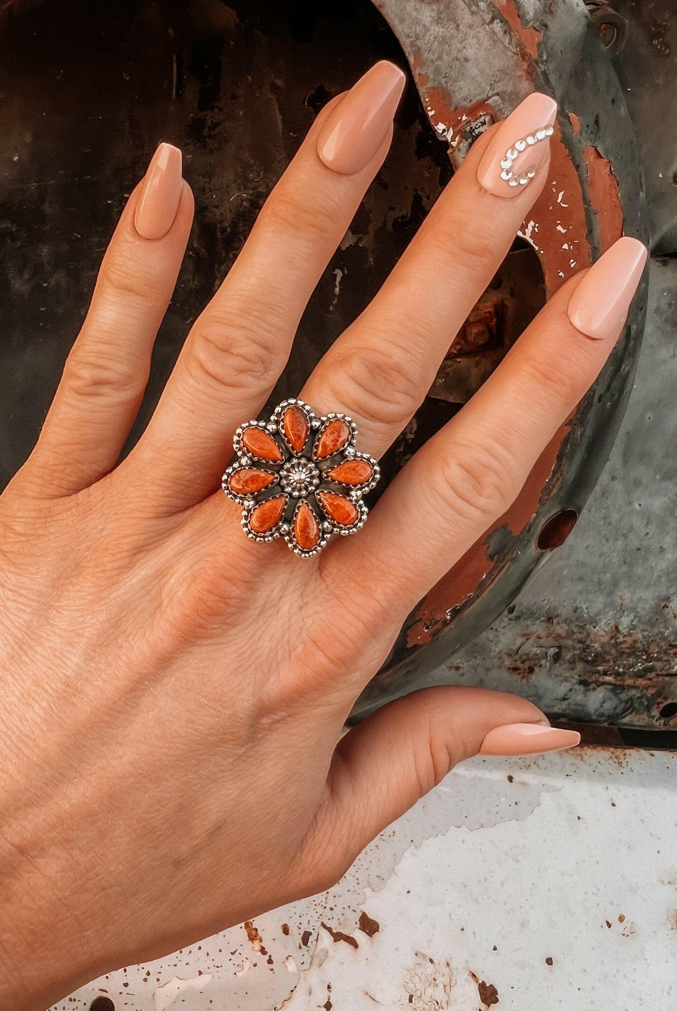 Daisy Blossom Boho Cluster Ring-Cluster Rings-Krush Kandy, Women's Online Fashion Boutique Located in Phoenix, Arizona (Scottsdale Area)