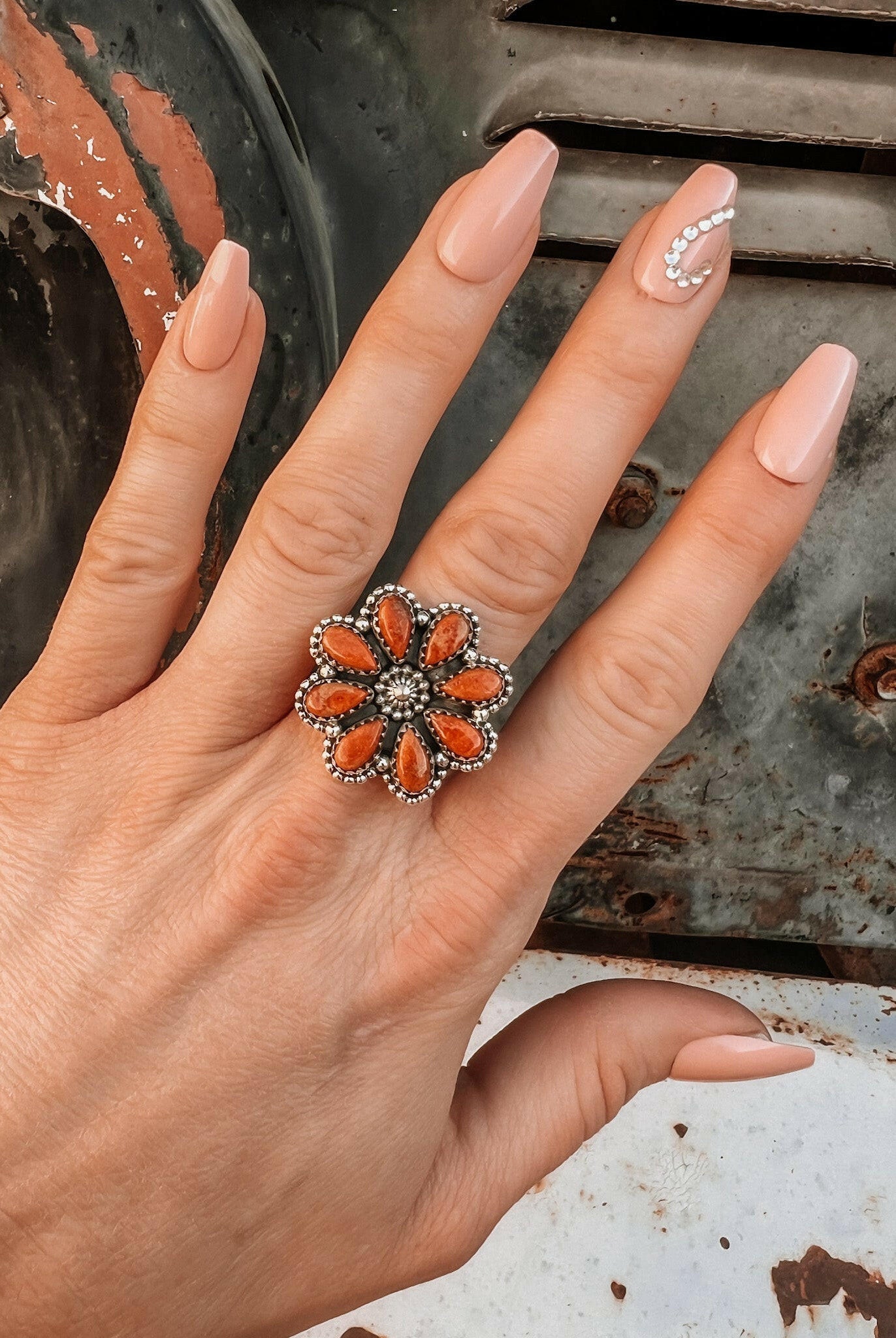Daisy Blossom Boho Cluster Ring-Cluster Rings-Krush Kandy, Women's Online Fashion Boutique Located in Phoenix, Arizona (Scottsdale Area)