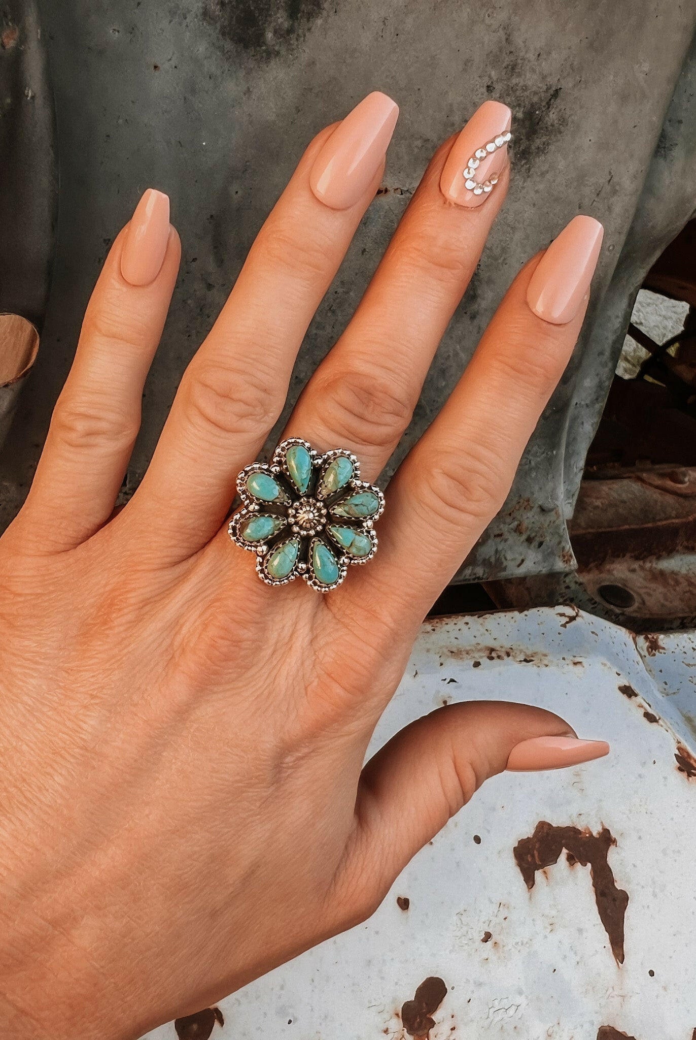 Daisy Blossom Boho Cluster Ring-Cluster Rings-Krush Kandy, Women's Online Fashion Boutique Located in Phoenix, Arizona (Scottsdale Area)