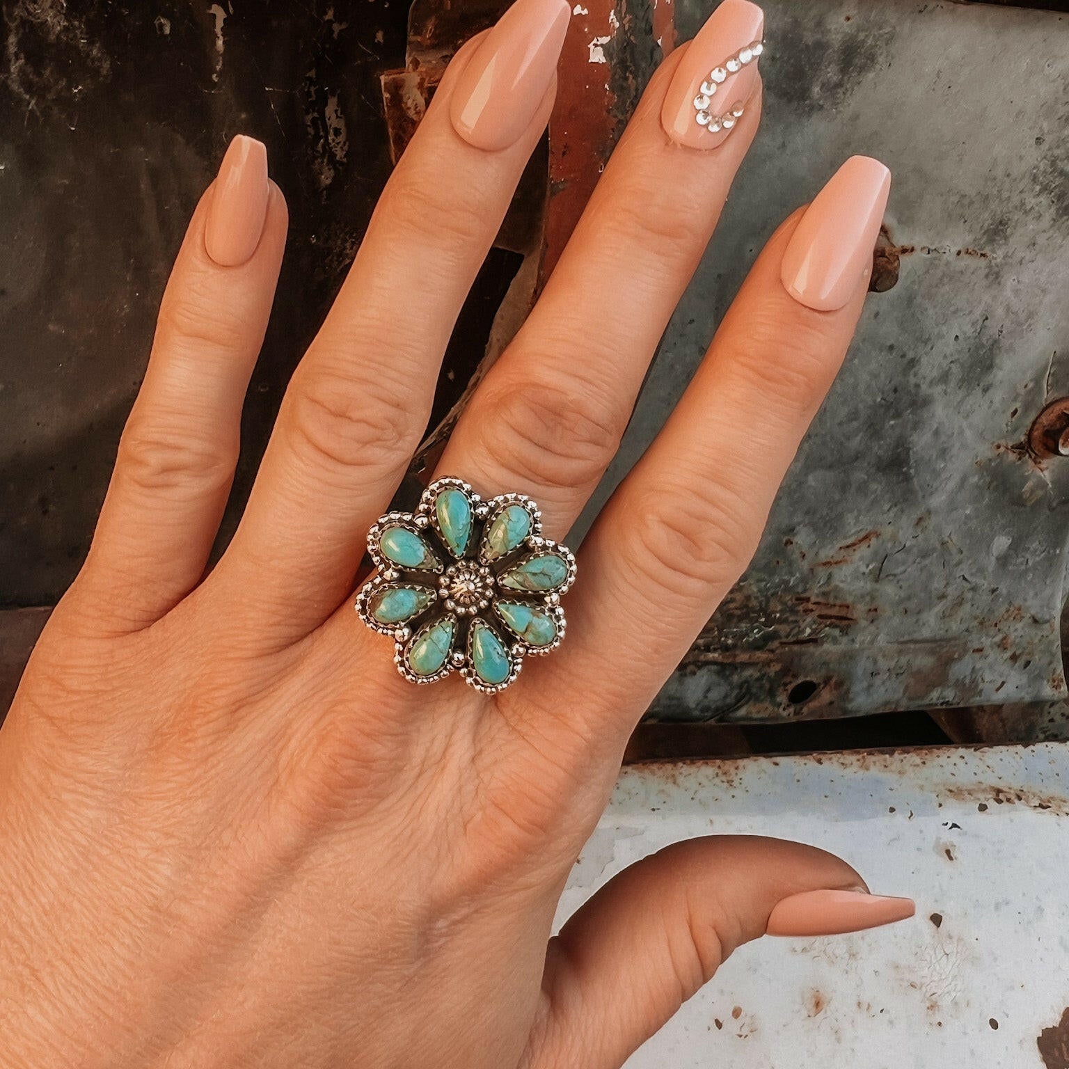 Daisy Blossom Boho Cluster Ring-Cluster Rings-Krush Kandy, Women's Online Fashion Boutique Located in Phoenix, Arizona (Scottsdale Area)