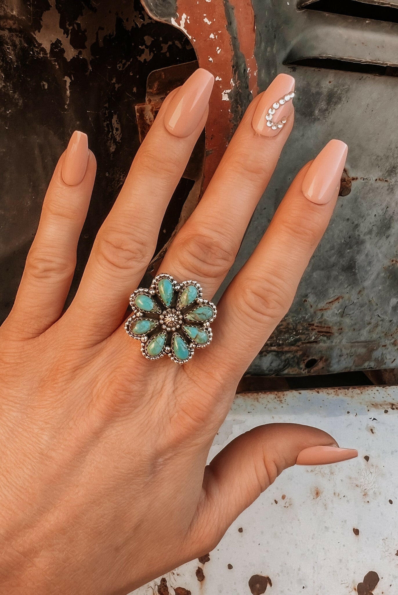 Daisy Blossom Boho Cluster Ring-Cluster Rings-Krush Kandy, Women's Online Fashion Boutique Located in Phoenix, Arizona (Scottsdale Area)