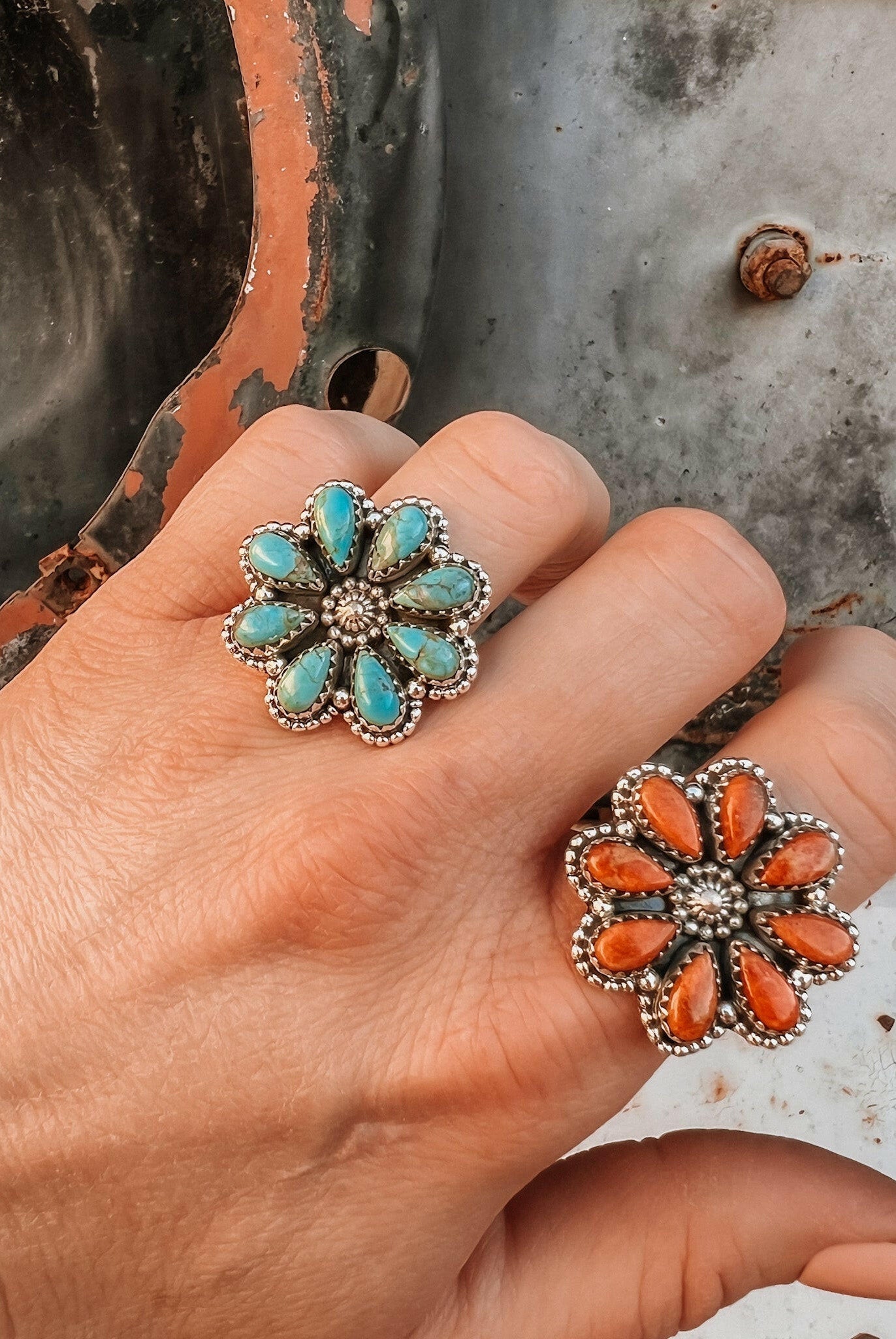Daisy Blossom Boho Cluster Ring-Cluster Rings-Krush Kandy, Women's Online Fashion Boutique Located in Phoenix, Arizona (Scottsdale Area)