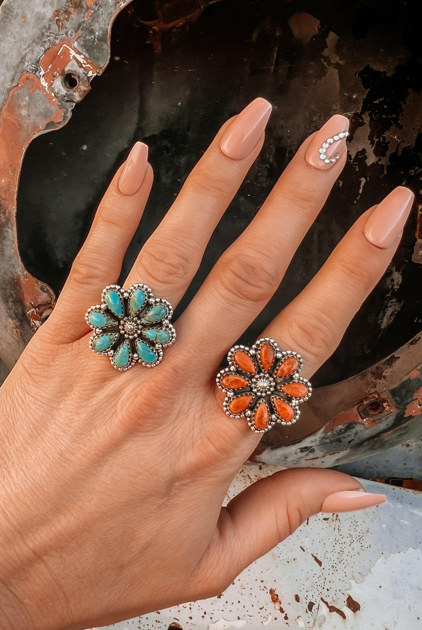 Daisy Blossom Boho Cluster Ring-Cluster Rings-Krush Kandy, Women's Online Fashion Boutique Located in Phoenix, Arizona (Scottsdale Area)