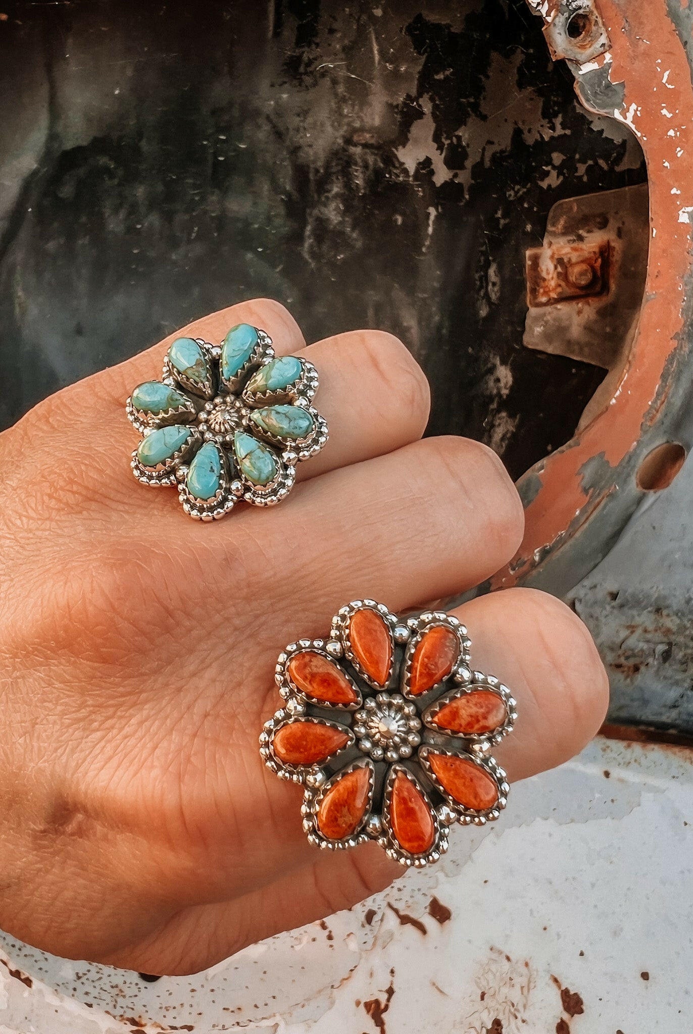 Daisy Blossom Boho Cluster Ring-Cluster Rings-Krush Kandy, Women's Online Fashion Boutique Located in Phoenix, Arizona (Scottsdale Area)