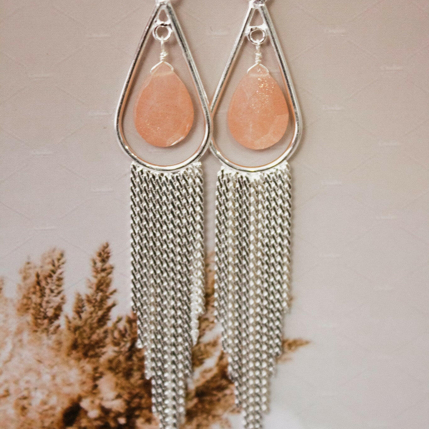 Marceline's Mystic Fringe Single Stone Earrings-Stud Earrings-Krush Kandy, Women's Online Fashion Boutique Located in Phoenix, Arizona (Scottsdale Area)