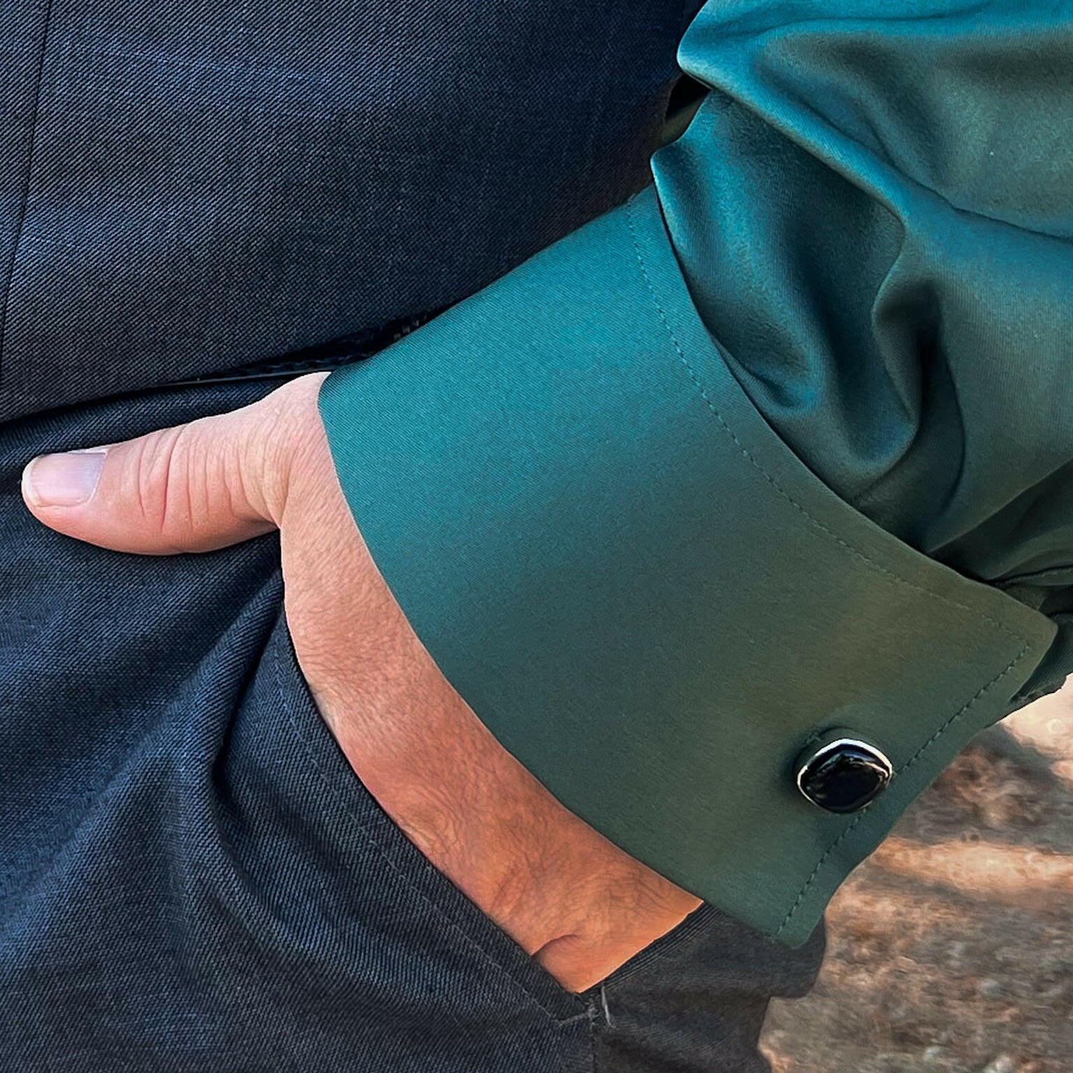Single Stone Cufflinks-Cuffs-Krush Kandy, Women's Online Fashion Boutique Located in Phoenix, Arizona (Scottsdale Area)