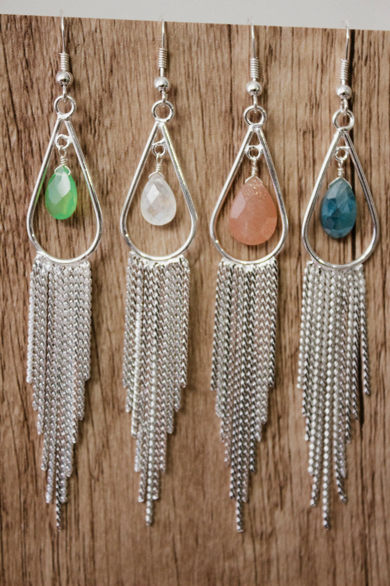 Marceline's Mystic Fringe Single Stone Earrings-Stud Earrings-Krush Kandy, Women's Online Fashion Boutique Located in Phoenix, Arizona (Scottsdale Area)