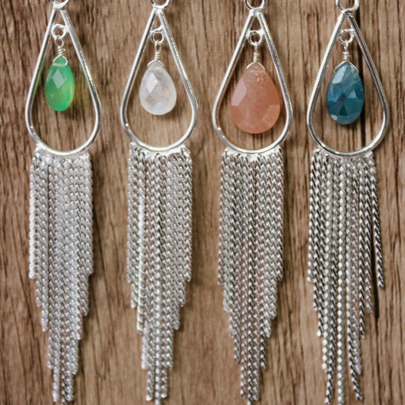 Marceline's Mystic Fringe Single Stone Earrings-Stud Earrings-Krush Kandy, Women's Online Fashion Boutique Located in Phoenix, Arizona (Scottsdale Area)