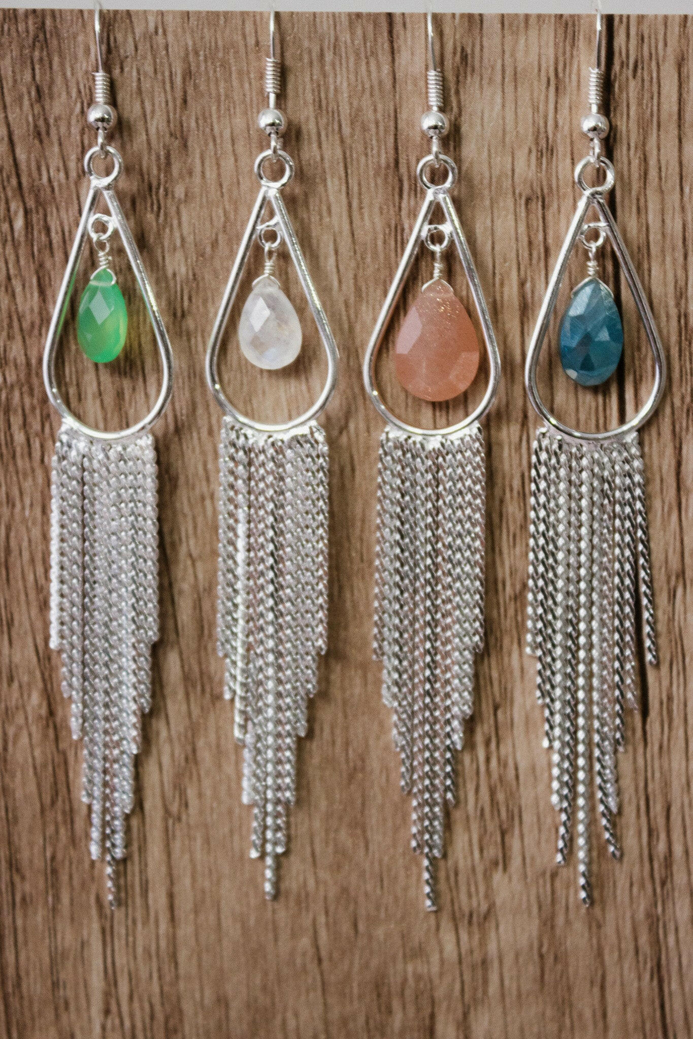 Marceline's Mystic Fringe Single Stone Earrings-Stud Earrings-Krush Kandy, Women's Online Fashion Boutique Located in Phoenix, Arizona (Scottsdale Area)