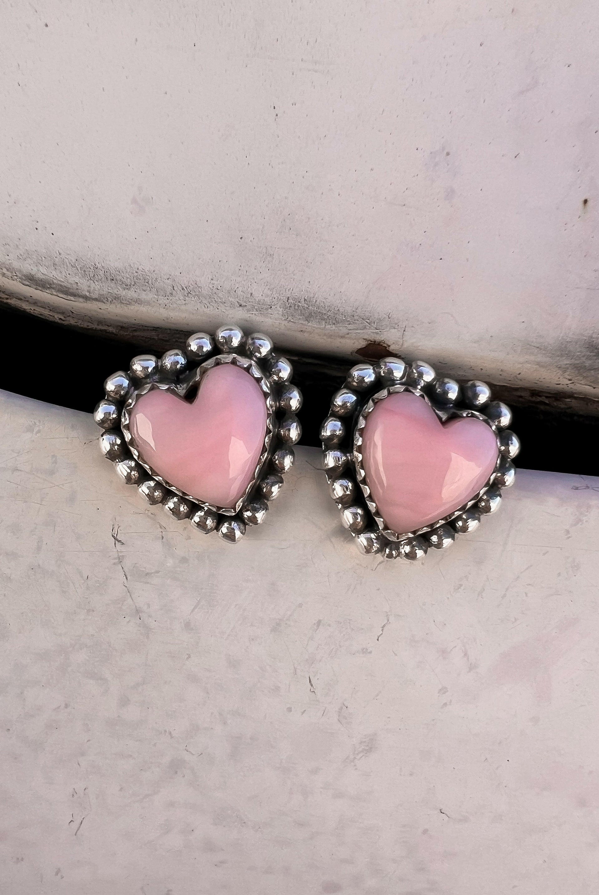 Ava Heart Stone Stud Earring | Multiple Stone Options-Stud Earrings-Krush Kandy, Women's Online Fashion Boutique Located in Phoenix, Arizona (Scottsdale Area)