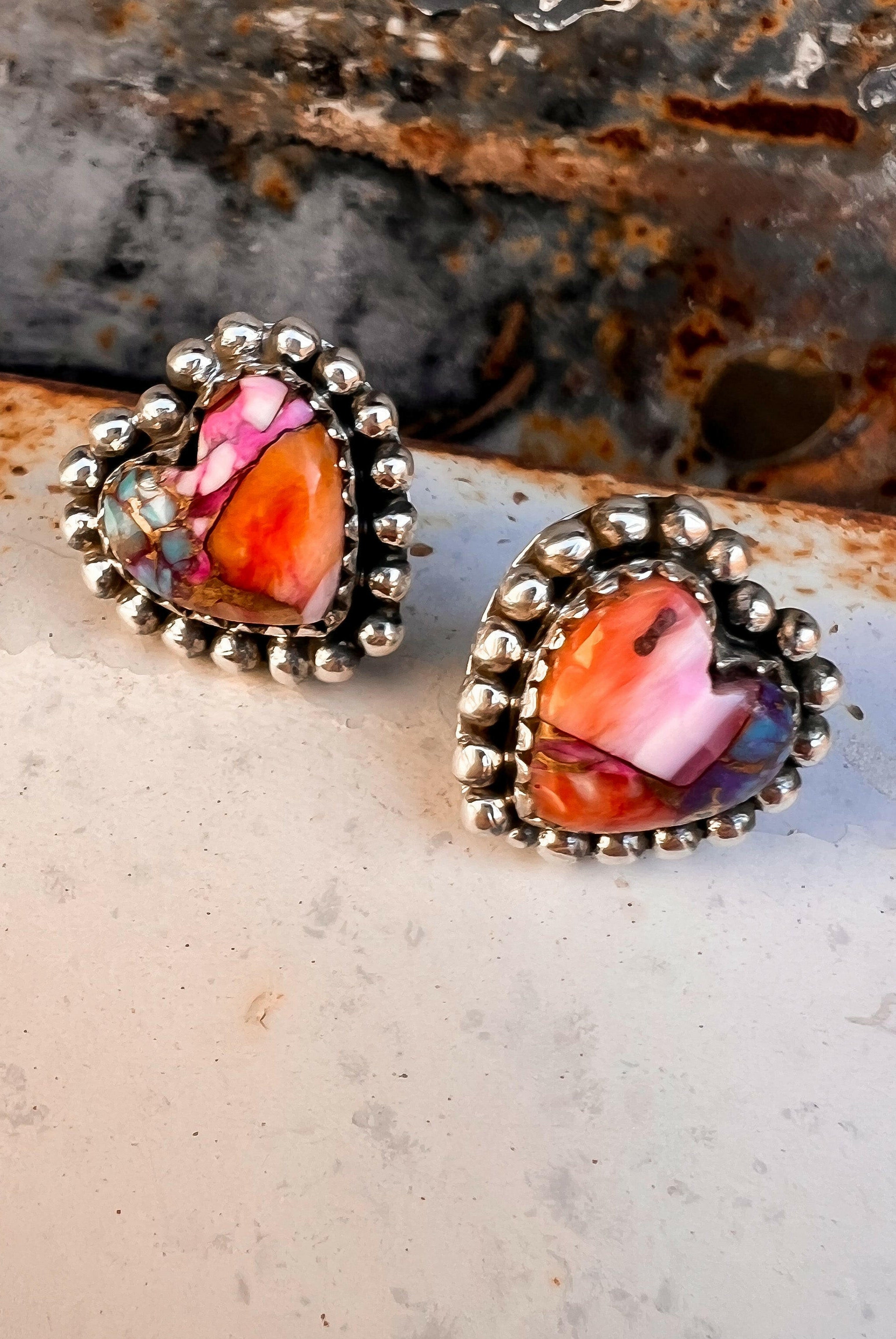 Ava Heart Stone Stud Earring | Multiple Stone Options-Stud Earrings-Krush Kandy, Women's Online Fashion Boutique Located in Phoenix, Arizona (Scottsdale Area)