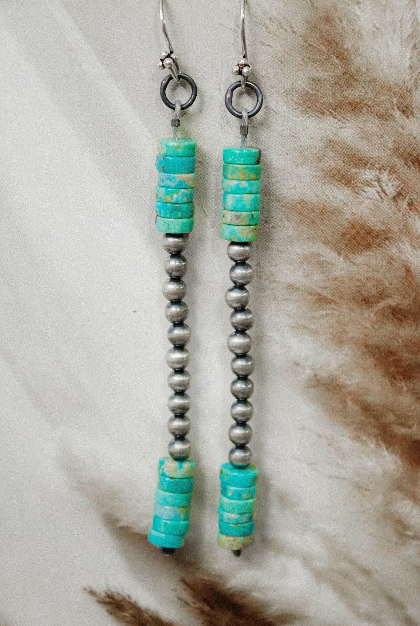 Turquoise & Desert Pearl Earrings-Stud Earrings-Krush Kandy, Women's Online Fashion Boutique Located in Phoenix, Arizona (Scottsdale Area)